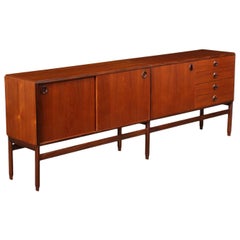 Sideboard Teak Veneer, Italy, 1960s