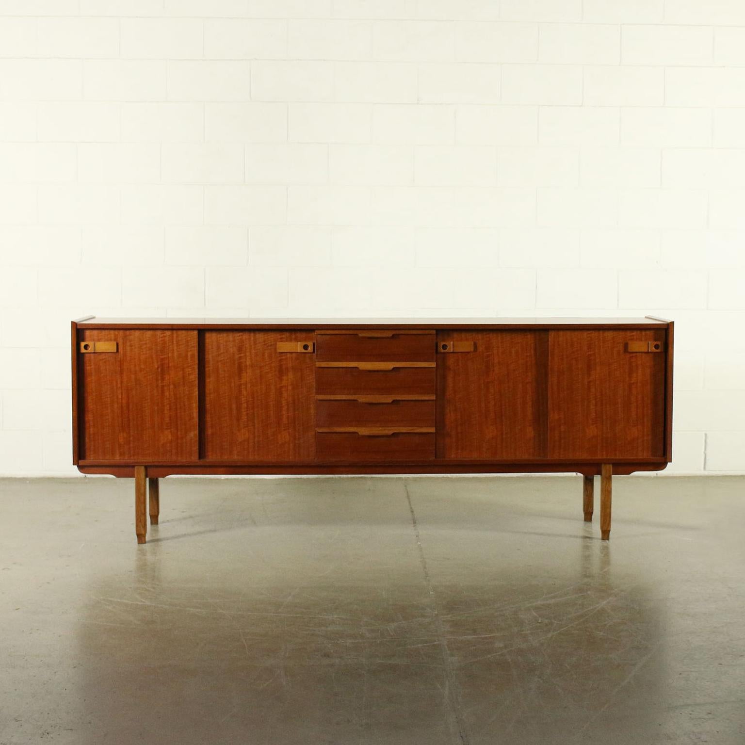 Sideboard Teak Veneer Italy 1960s Italian Production 10