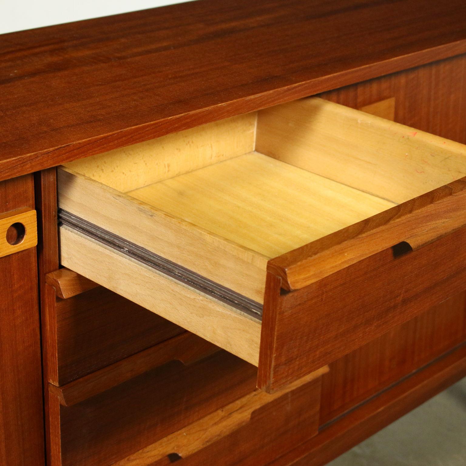 Sideboard Teak Veneer Italy 1960s Italian Production 2