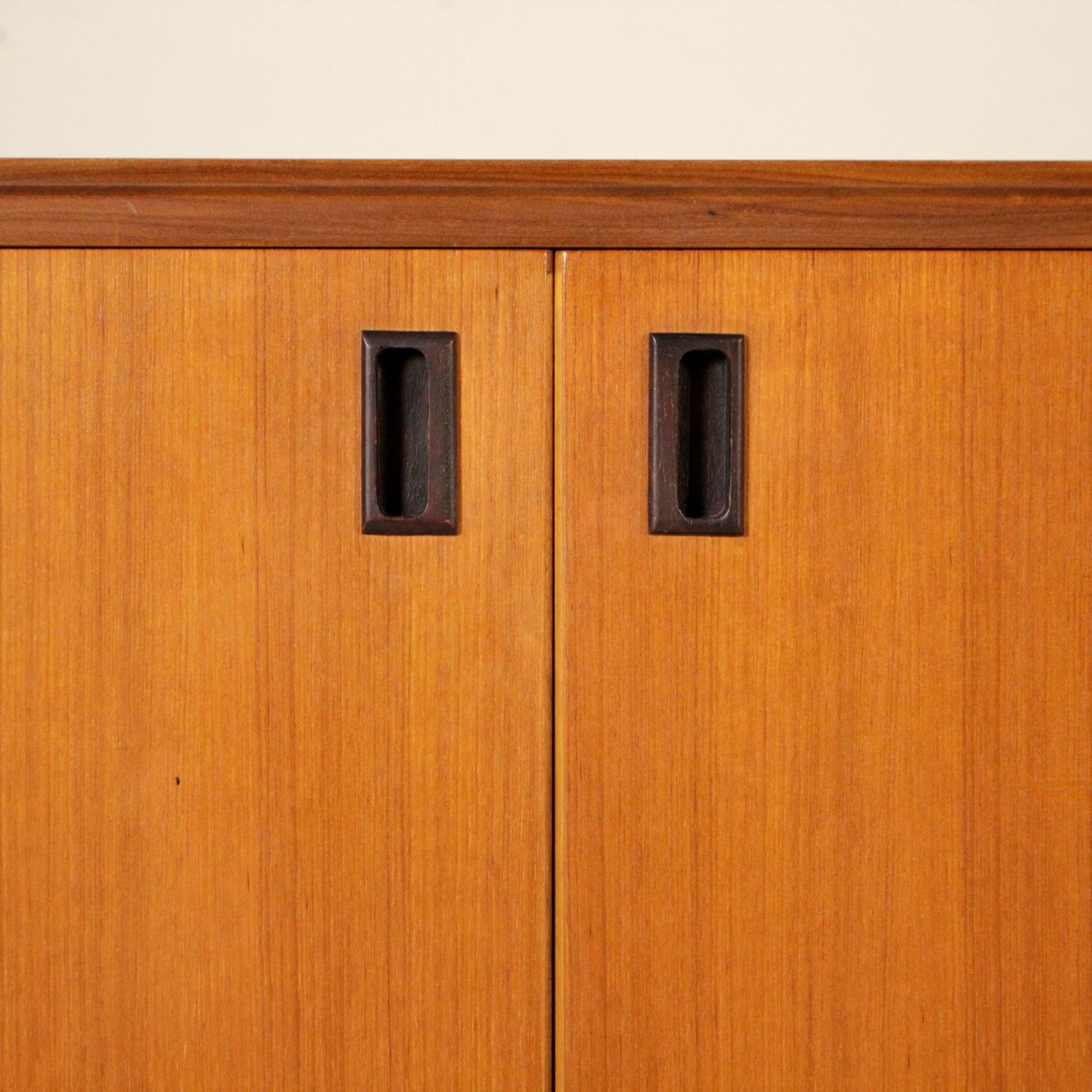 Mid-Century Modern Sideboard Teak Veneer Vintage Manufactured in Italy, 1960s