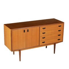 Sideboard Teak Veneer Vintage Manufactured in Italy, 1960s