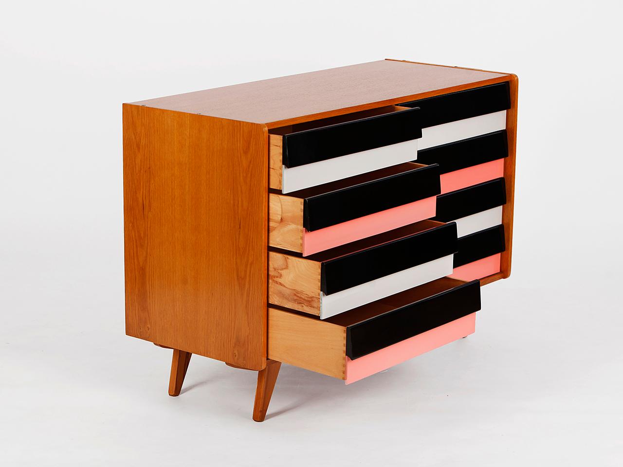 20th Century Sideboard U 453 by Jiri Jiroutek for Interior Praha with Wooden Drawers, 1960s For Sale