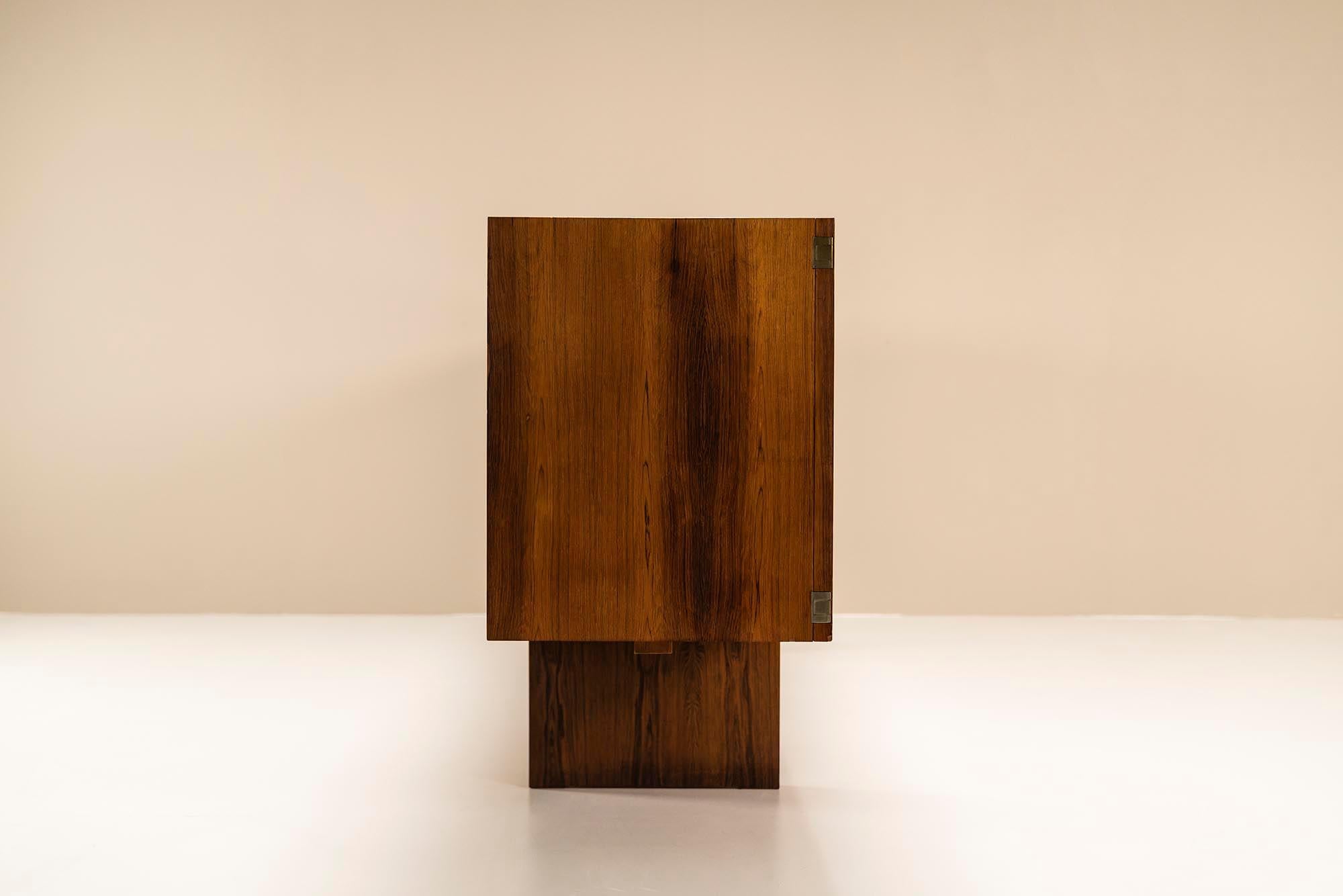 Sideboard Veneered in Rosewood and Goatskin Parchment, Italy, 1950s 5