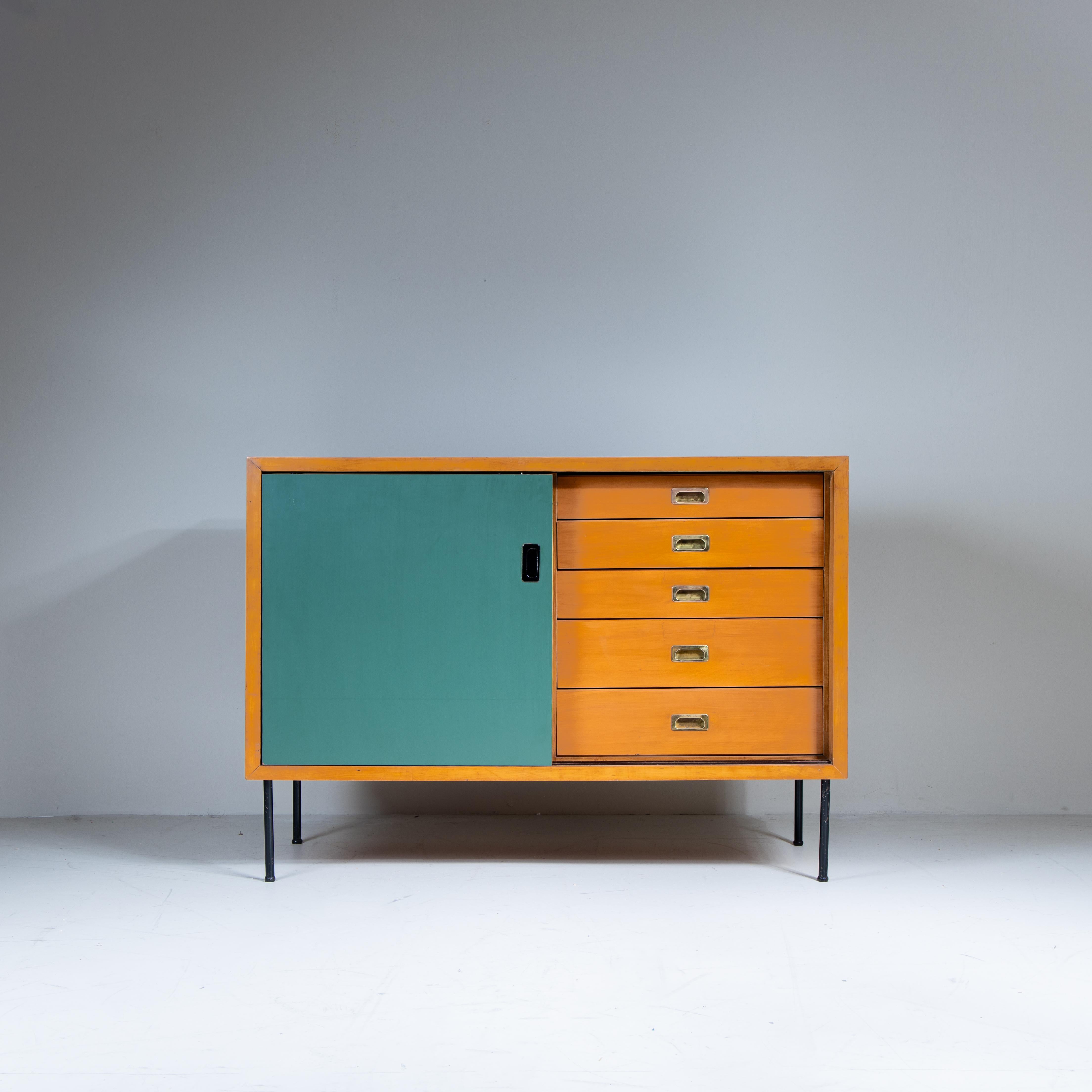 Mid-Century moderno Sideboard - Cassettiera in legno e formica, 1960 in vendita