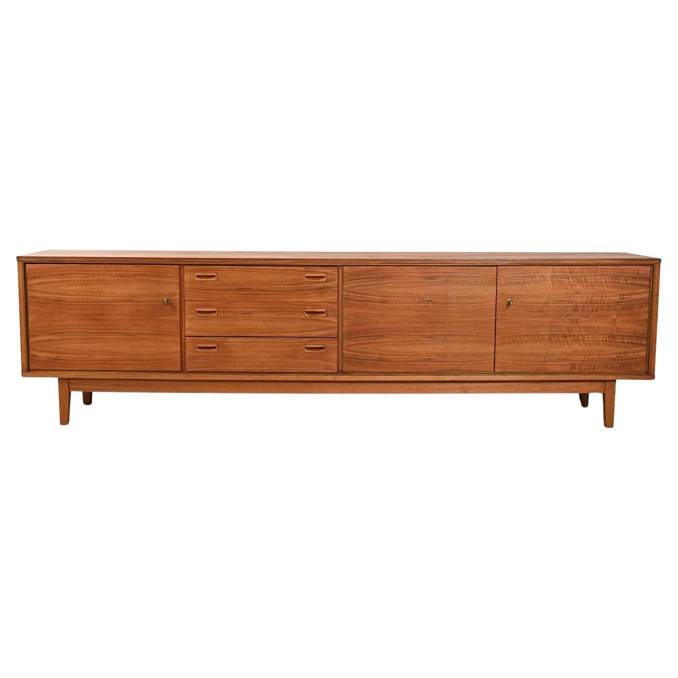 Vintage walnut sideboard 1960s For Sale