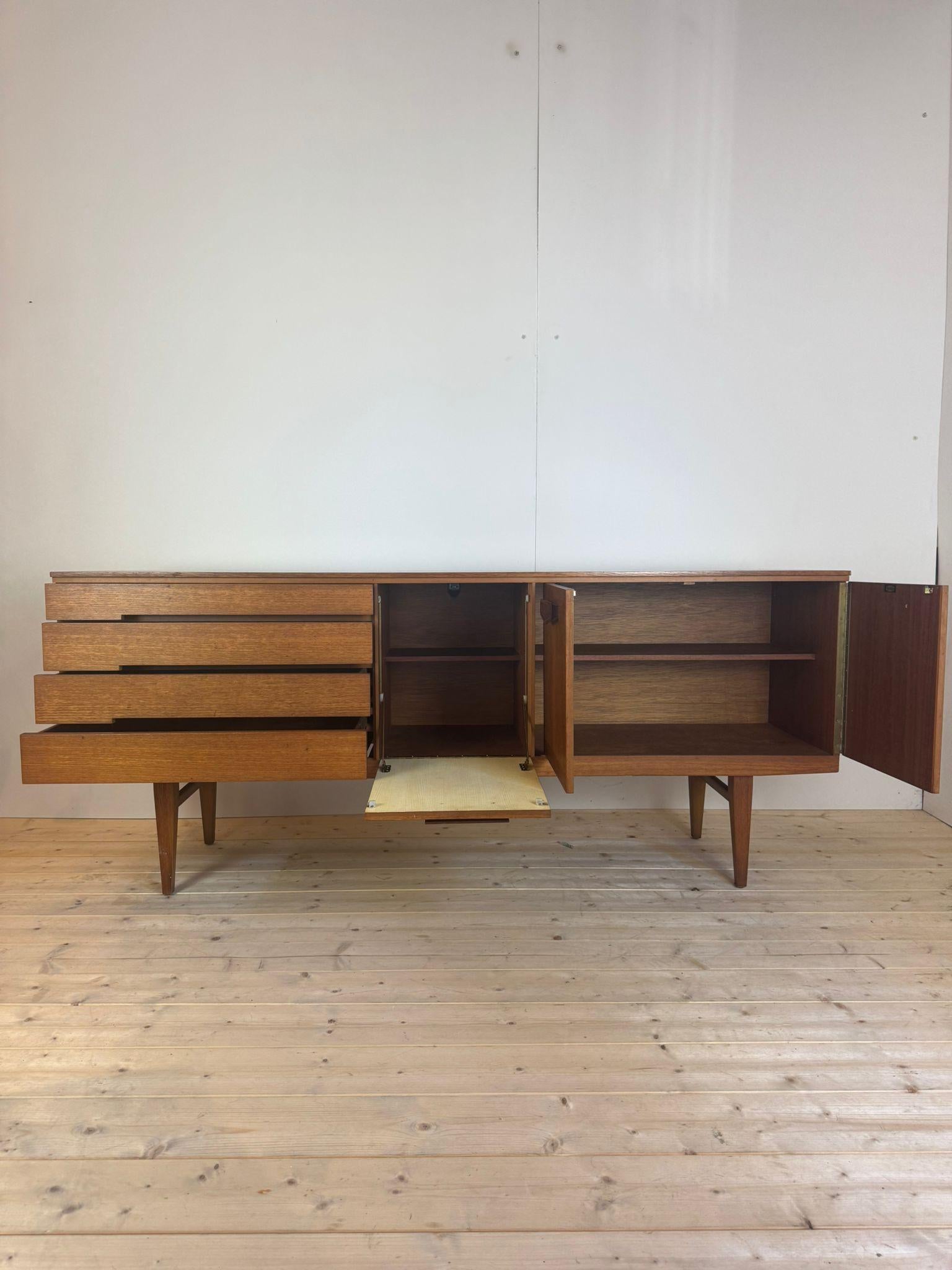 Veneer Vintage teak sideboard, Denmark 1960 For Sale