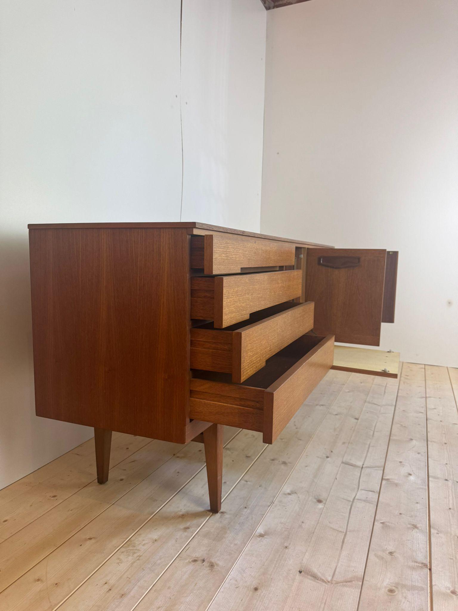 Teak Vintage teak sideboard, Denmark 1960 For Sale