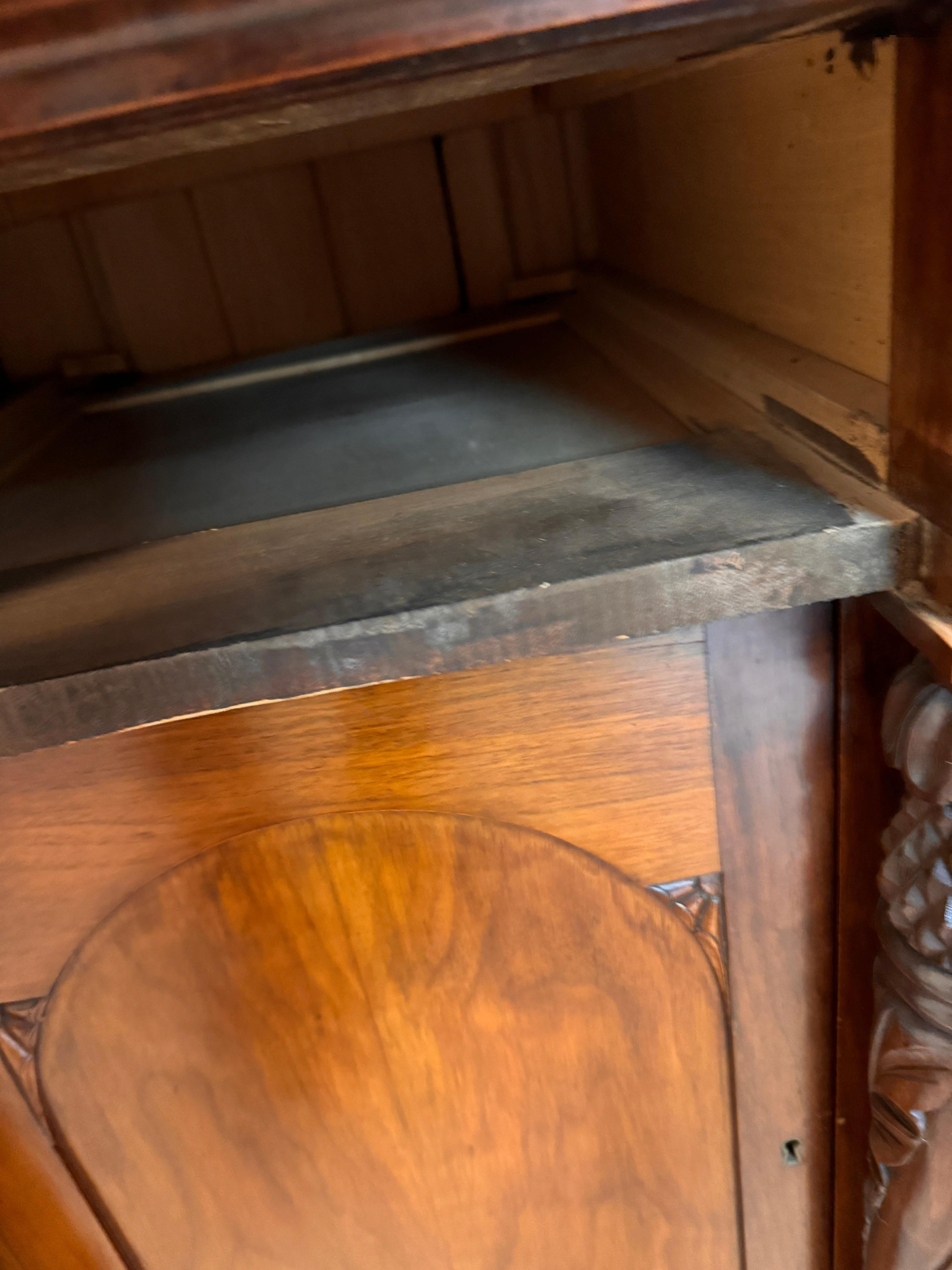 Sideboard Walnut Carved For Sale 6