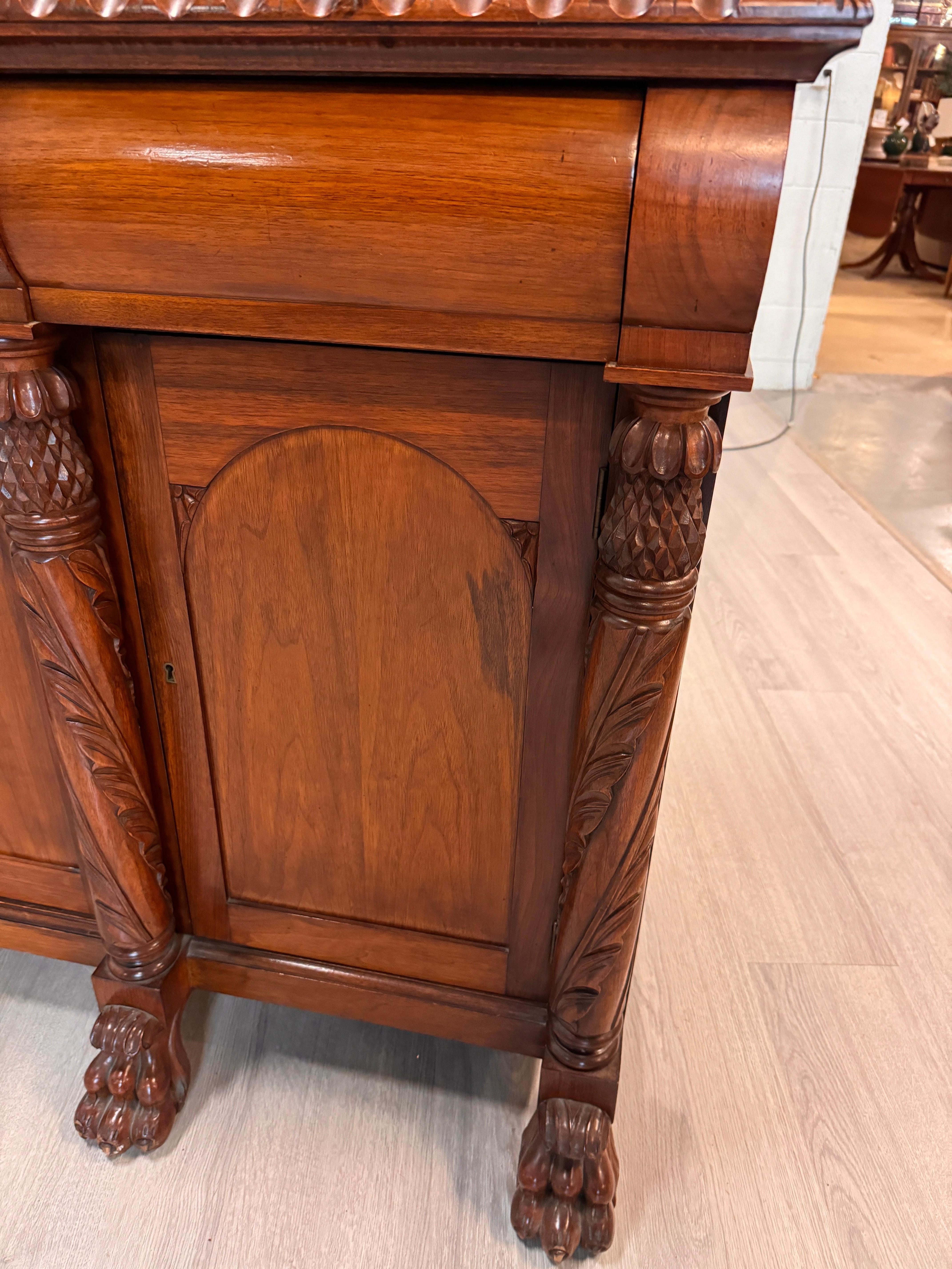 Sideboard Walnut Carved For Sale 7