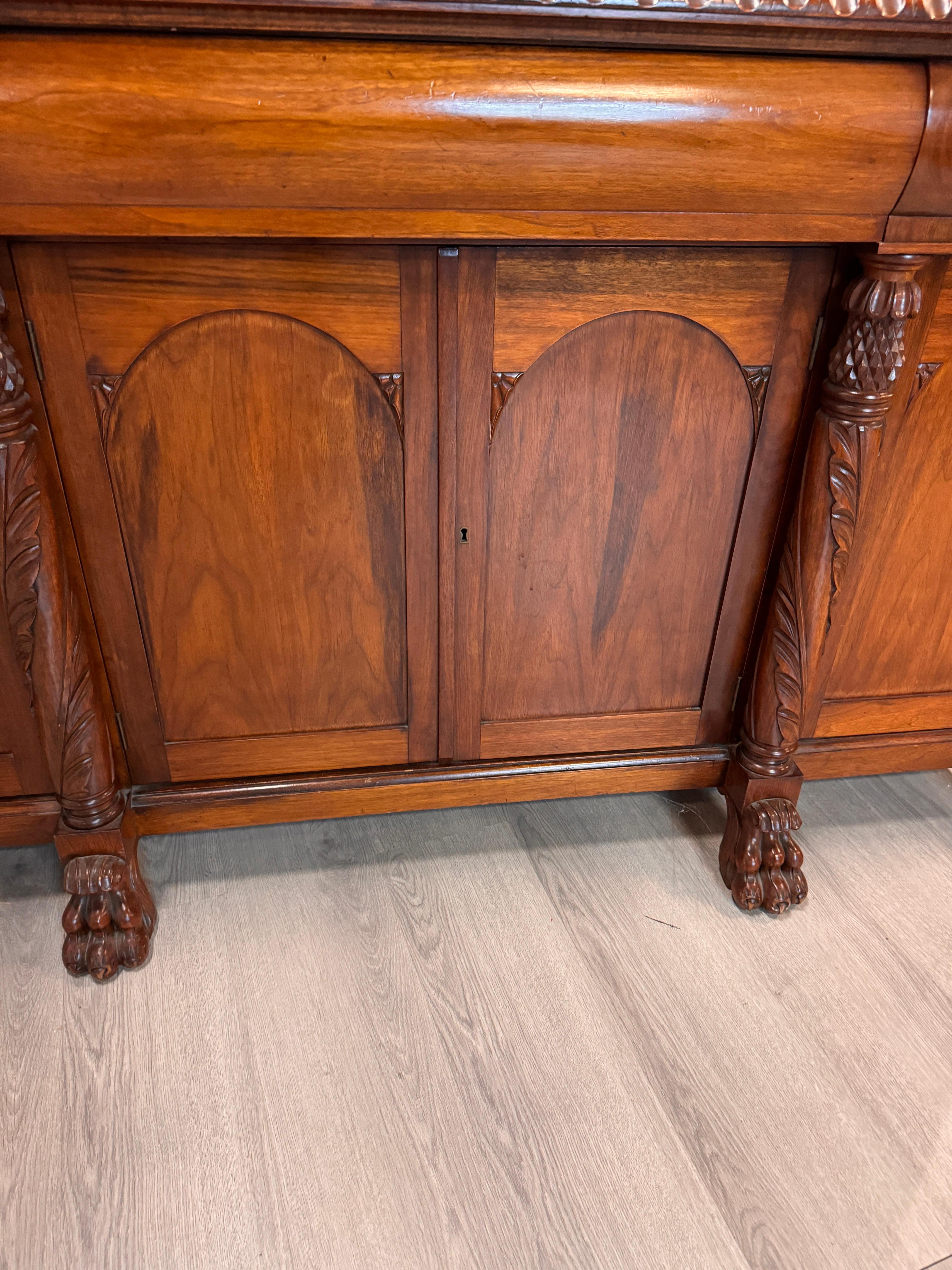 Sideboard Walnut Carved For Sale 9