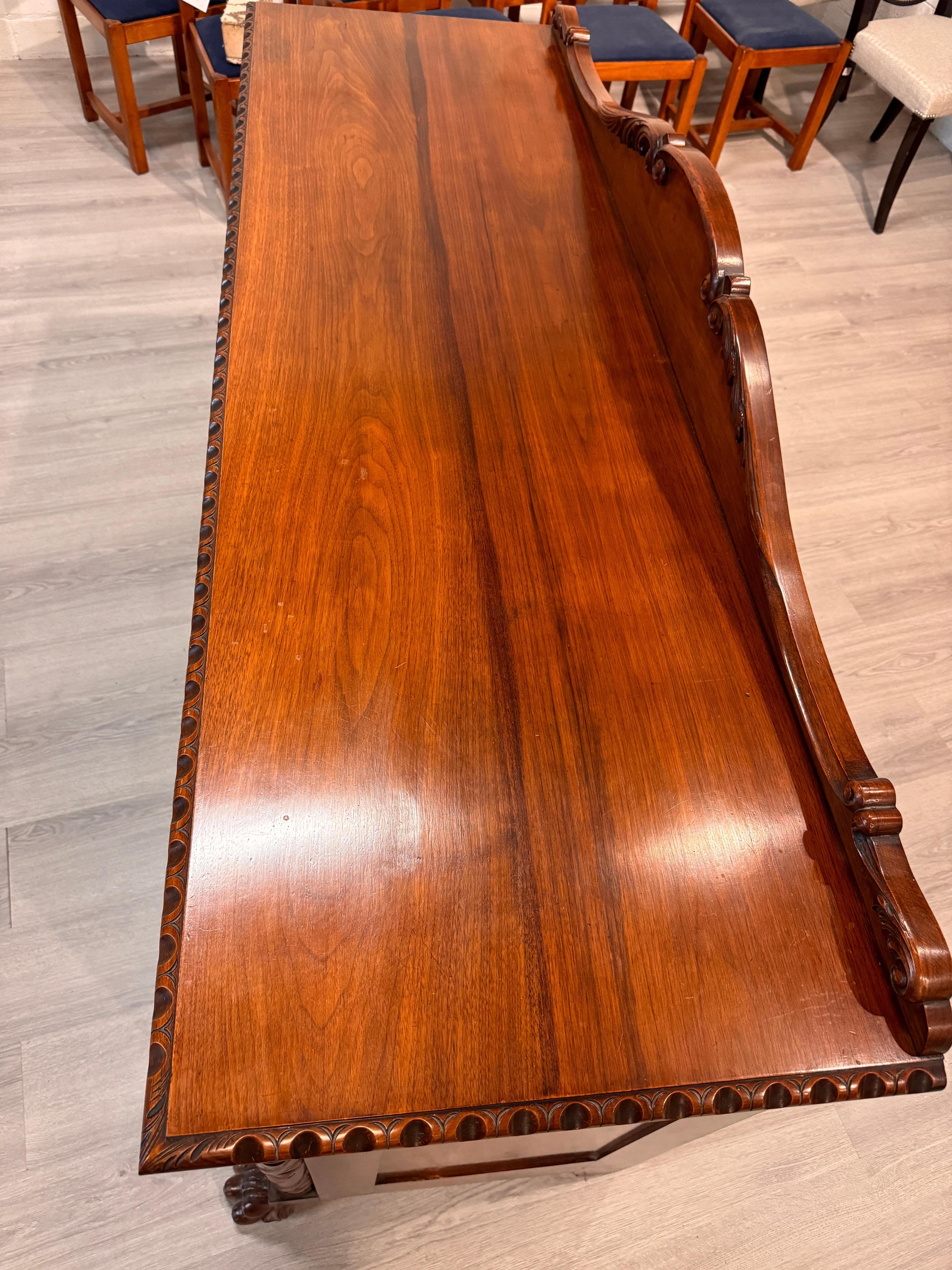 Sideboard Walnut Carved For Sale 12