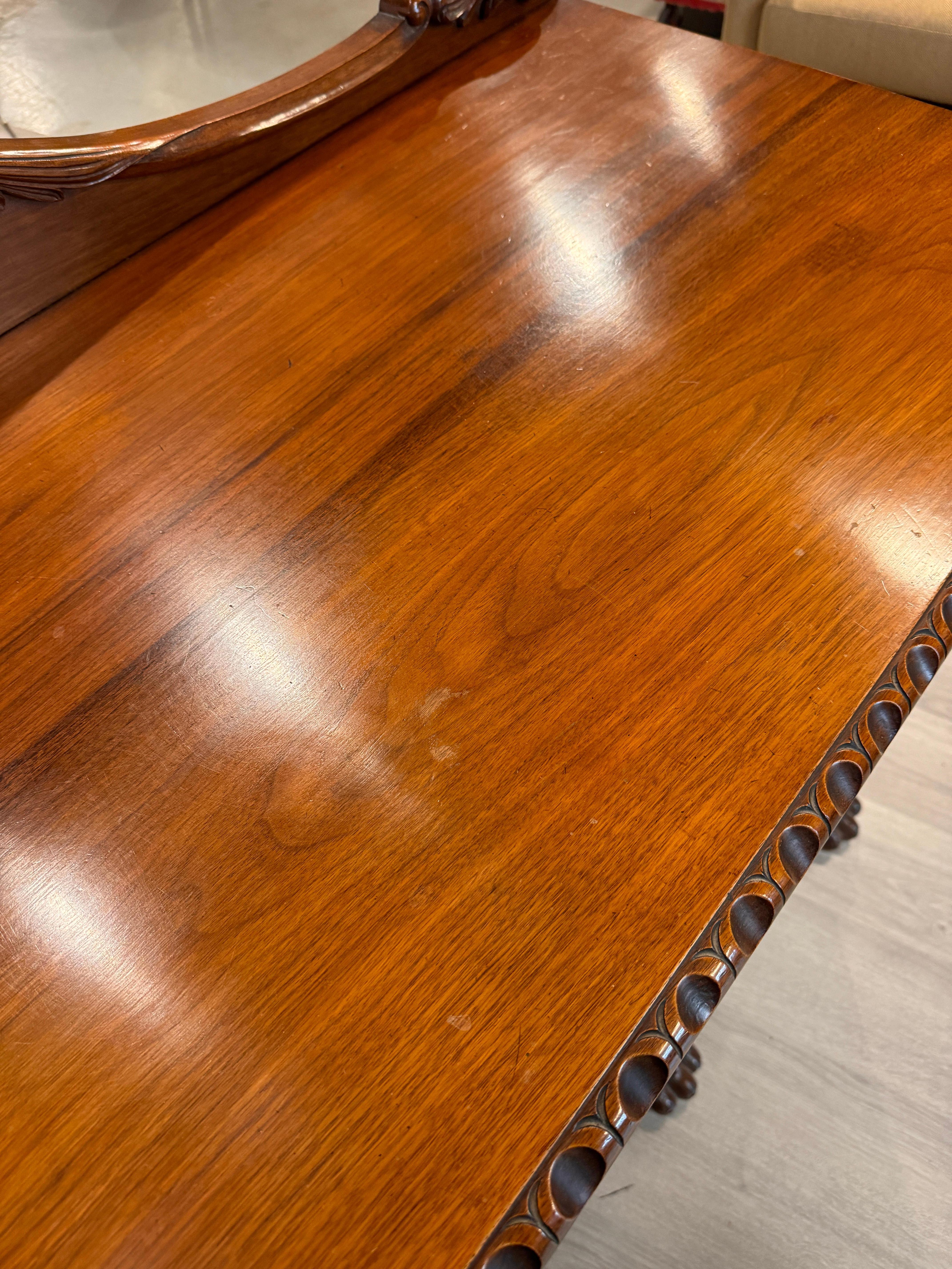 Sideboard Walnut Carved For Sale 13