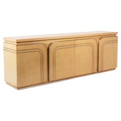 Sideboard with 4 doors in birch wood. 1970s.