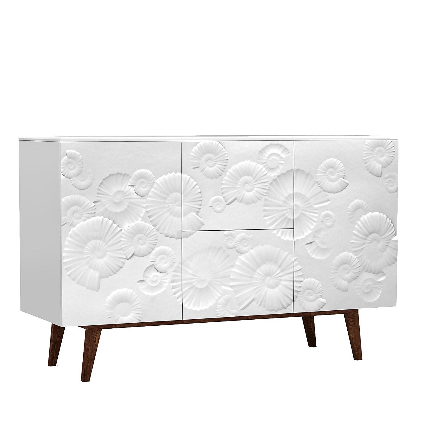 Italian Sideboard with Ammonite Bas Relief