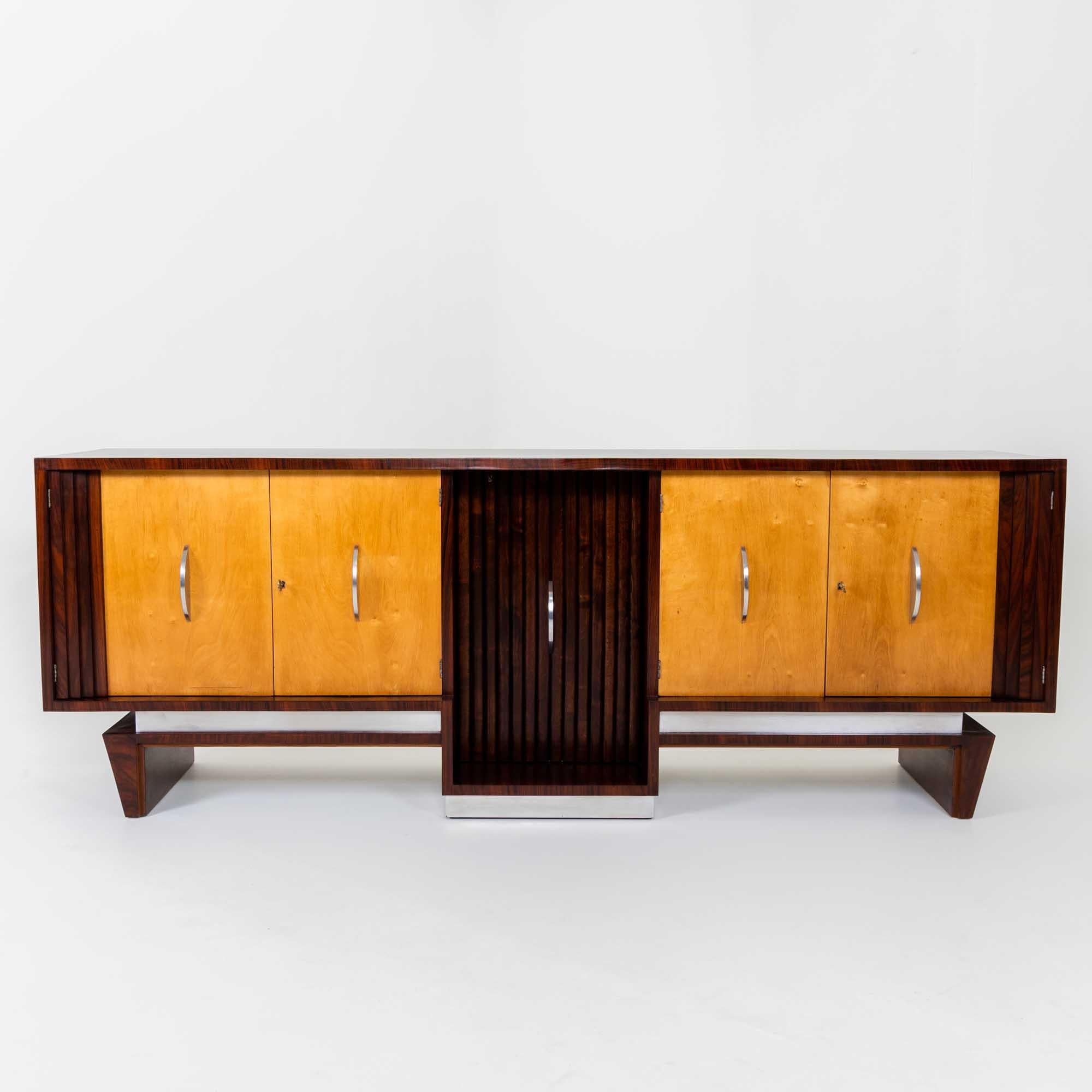 Veneer Sideboard with Bar Element by Franco Albini, Italy, 1930s For Sale