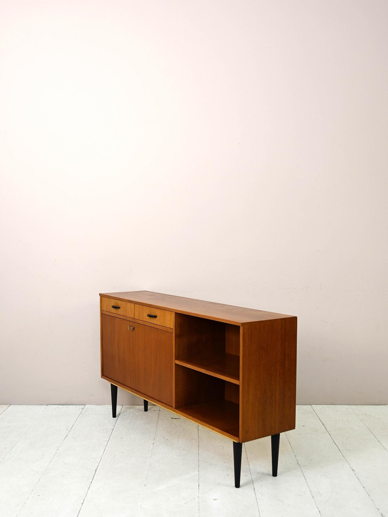 Mid-20th Century Sideboard with Black Details