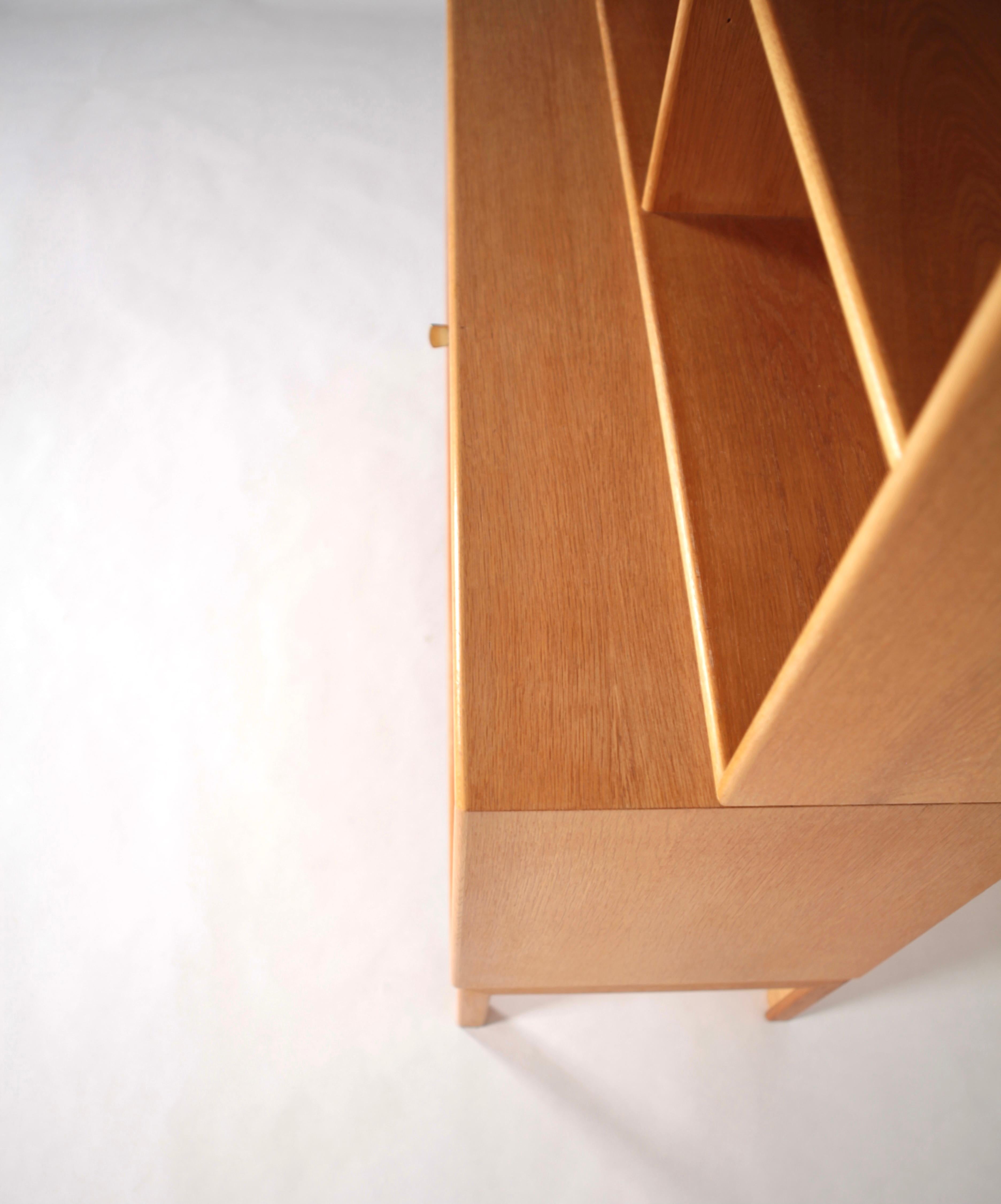 Sideboard with Bookcase in Oak and Cane by Alf Svensson, 1950s 2