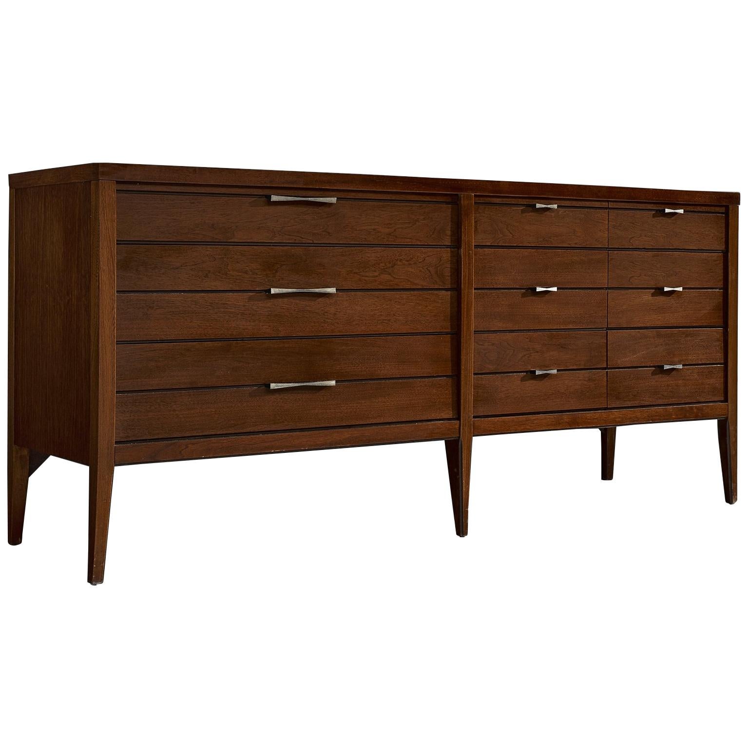 Sideboard with Butterfly Details in Walnut and Rosewood, circa 1950