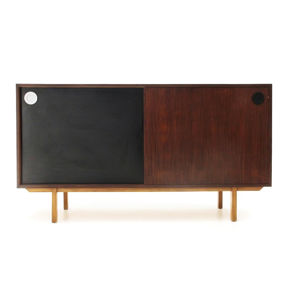 Mid-20th Century Sideboard with Colored Doors and Internal Chest of Drawers, 1960s