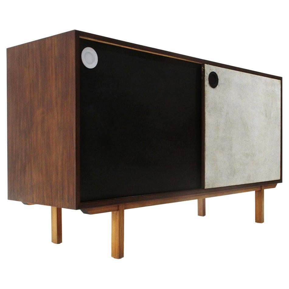 Sideboard with Colored Doors and Internal Chest of Drawers, 1960s