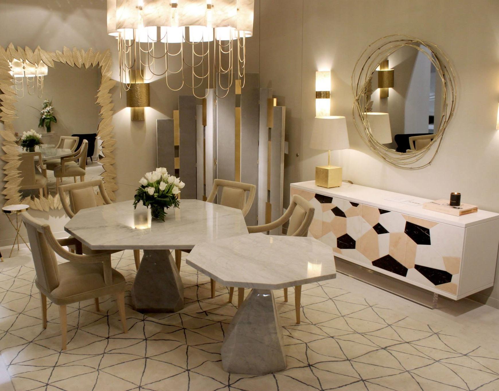 XXIe siècle et contemporain  Buffet avec portes recouvertes de marbre   en vente