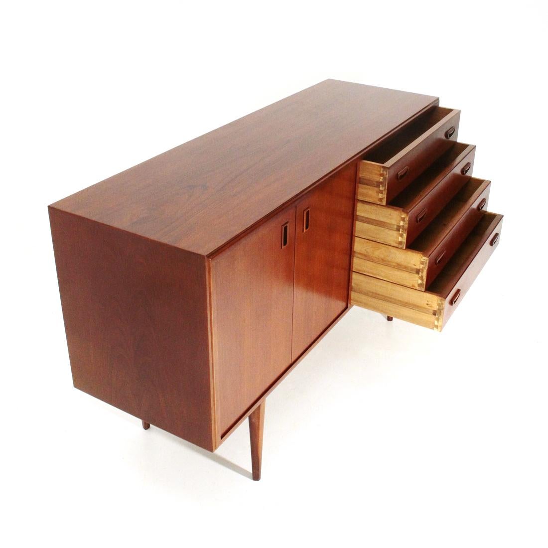 Wood Sideboard with Drawers, 1960s