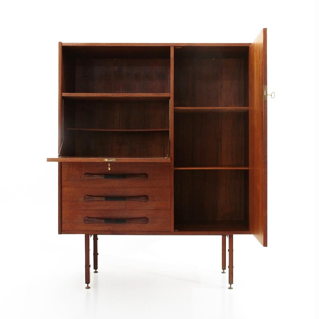 Mid-Century Modern Sideboard with Drawers and Flap, 1960s