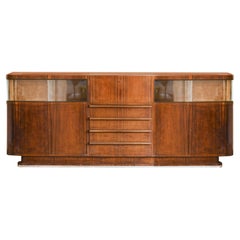 Sideboard with Drawers, Sliding Glass Doors, Shelves and Writing Desk, 1950s