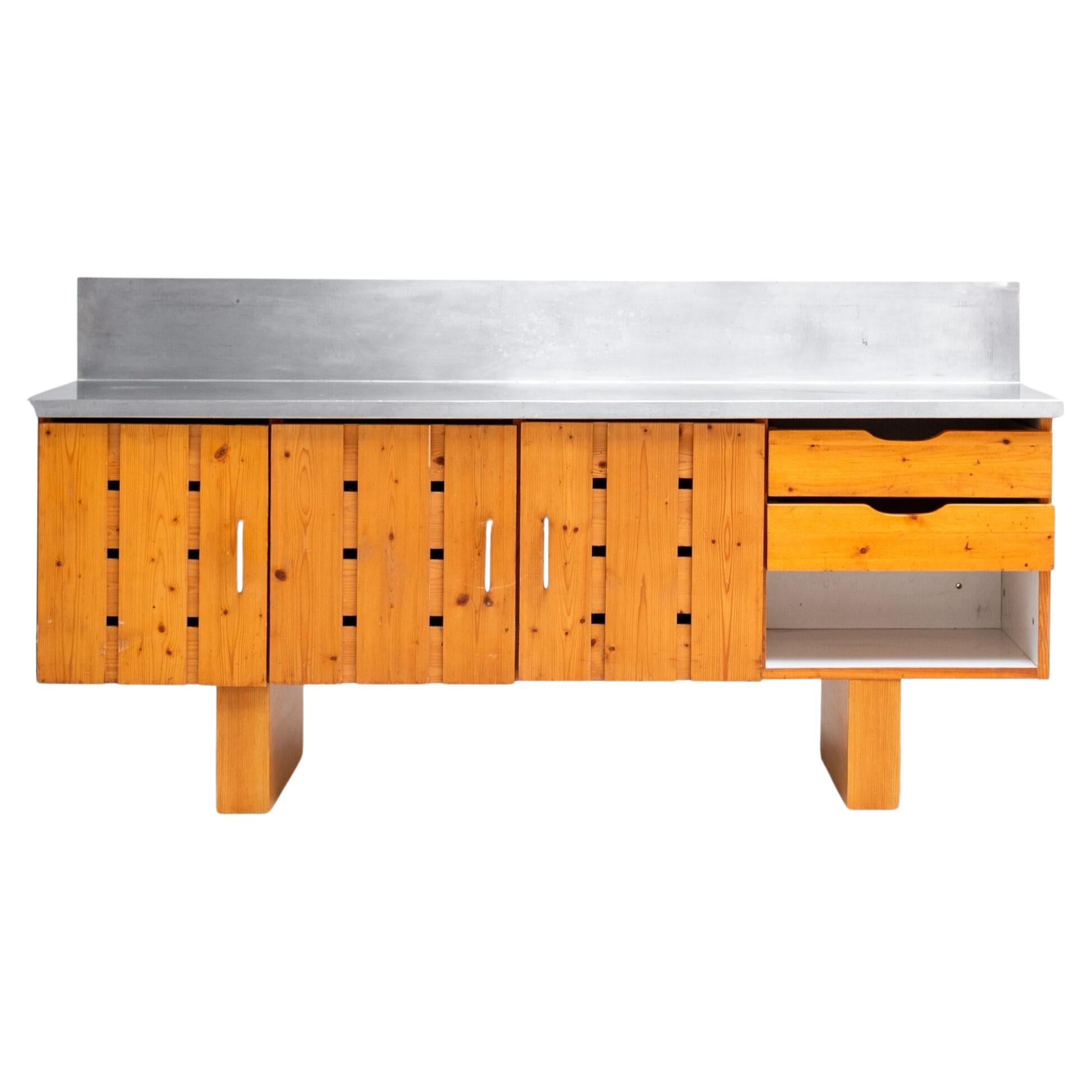 Sideboard with Metal Top by Charlotte Perriand