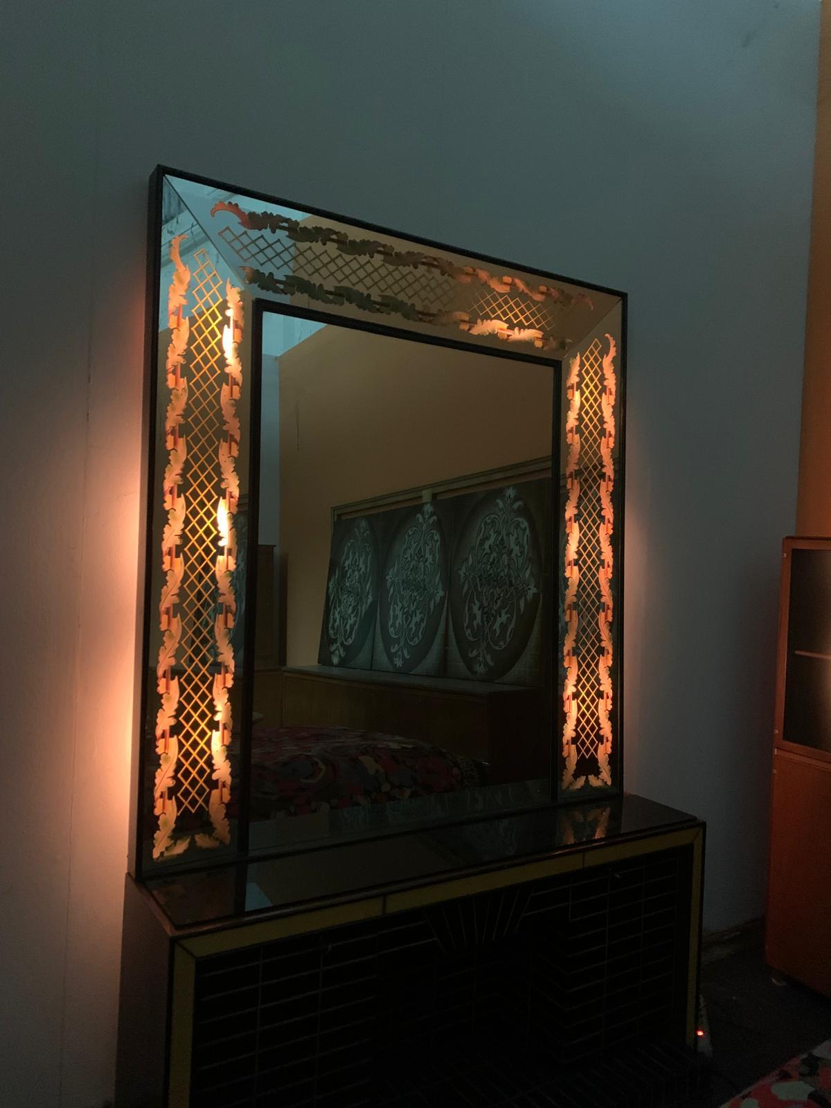 Sideboard with Mirror by Luigi Brusotti, 1940s For Sale 6
