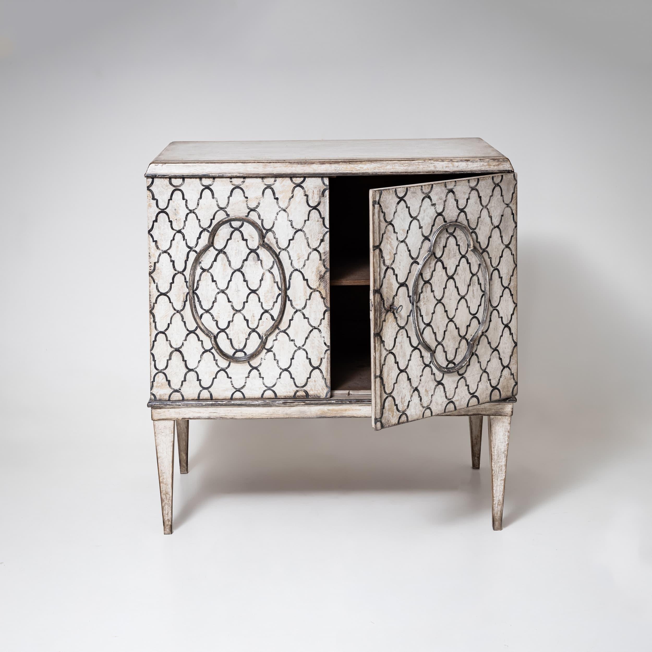 Art Deco Sideboard with New Hand-Painted Design, Early 20th Century For Sale