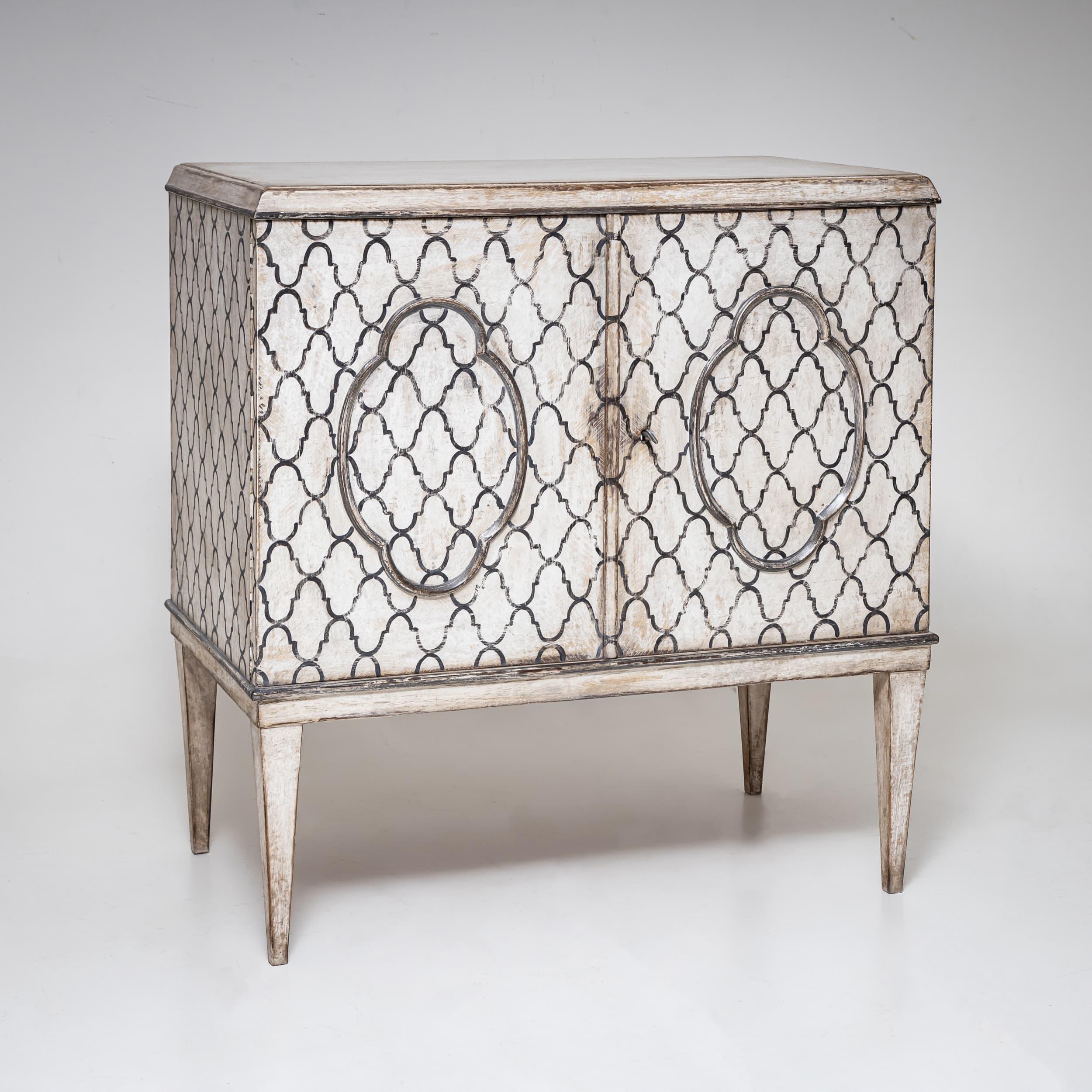 German Sideboard with New Hand-Painted Design, Early 20th Century For Sale