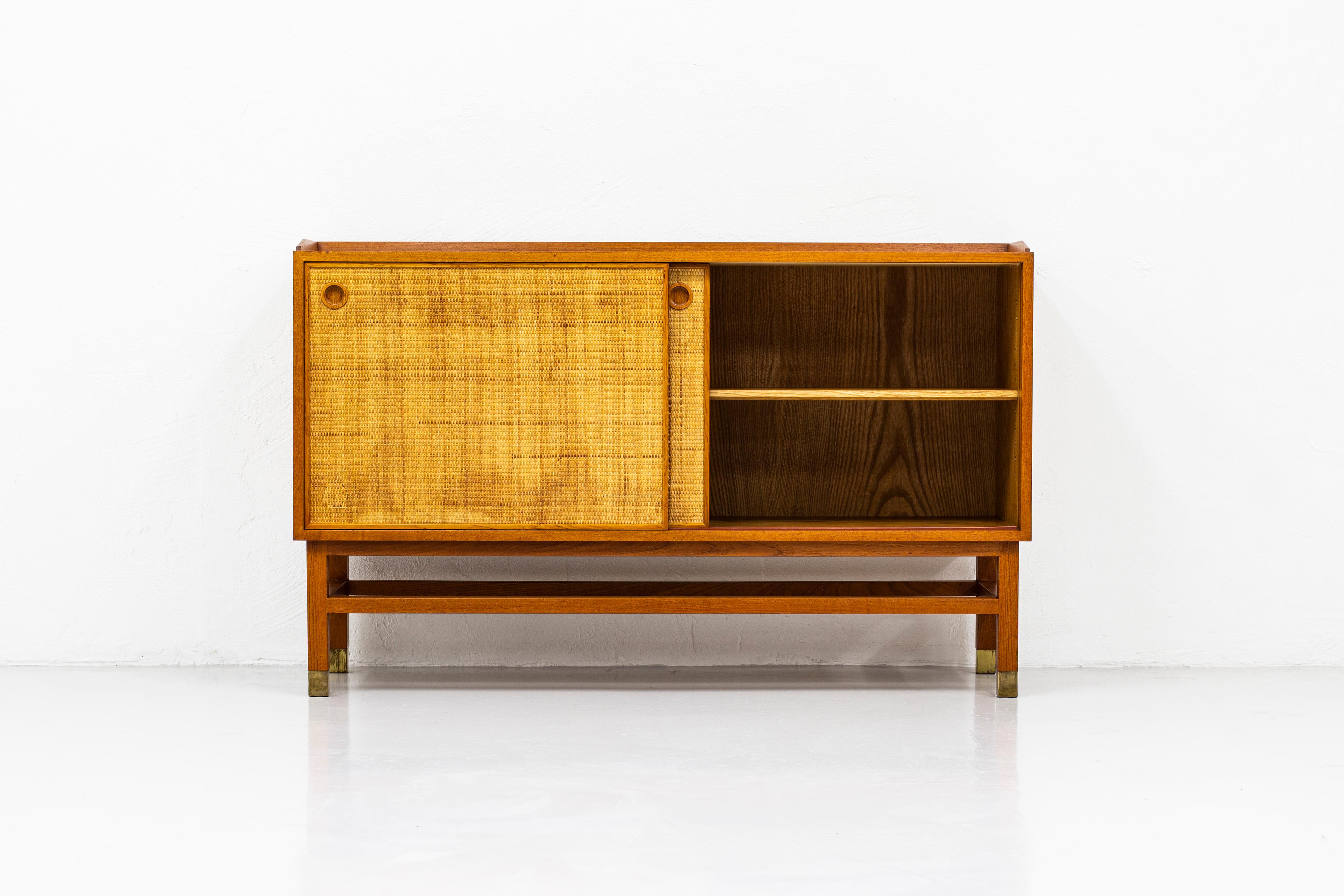 Sideboard with Rattan or Cane Doors and Teak Made in Sweden, 1950s 4