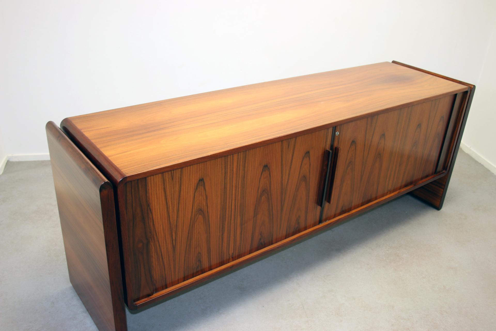 Sideboard with Roller Doors from Dyrlund - Vintage 1960s For Sale 7