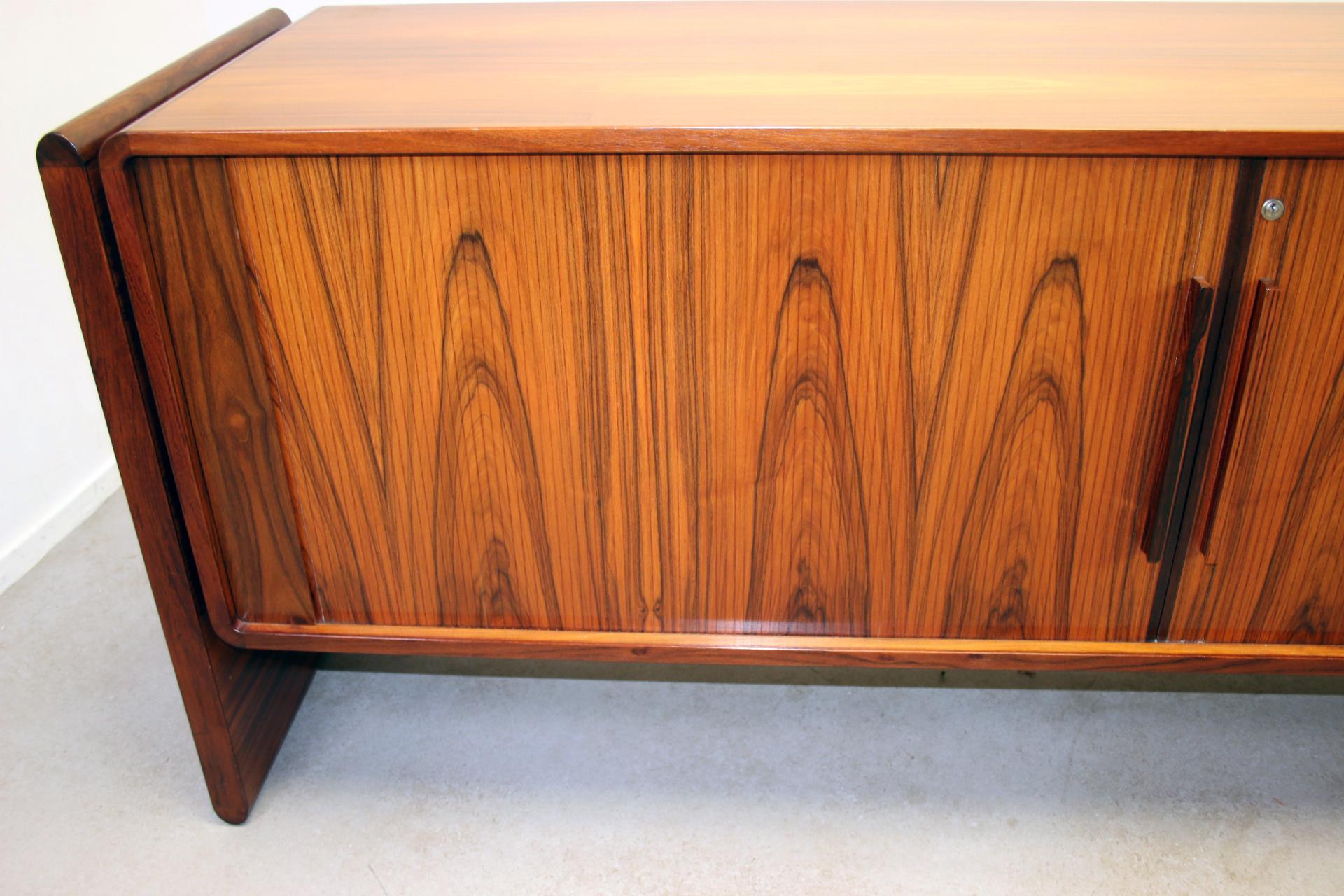 Sideboard with Roller Doors from Dyrlund - Vintage 1960s For Sale 1