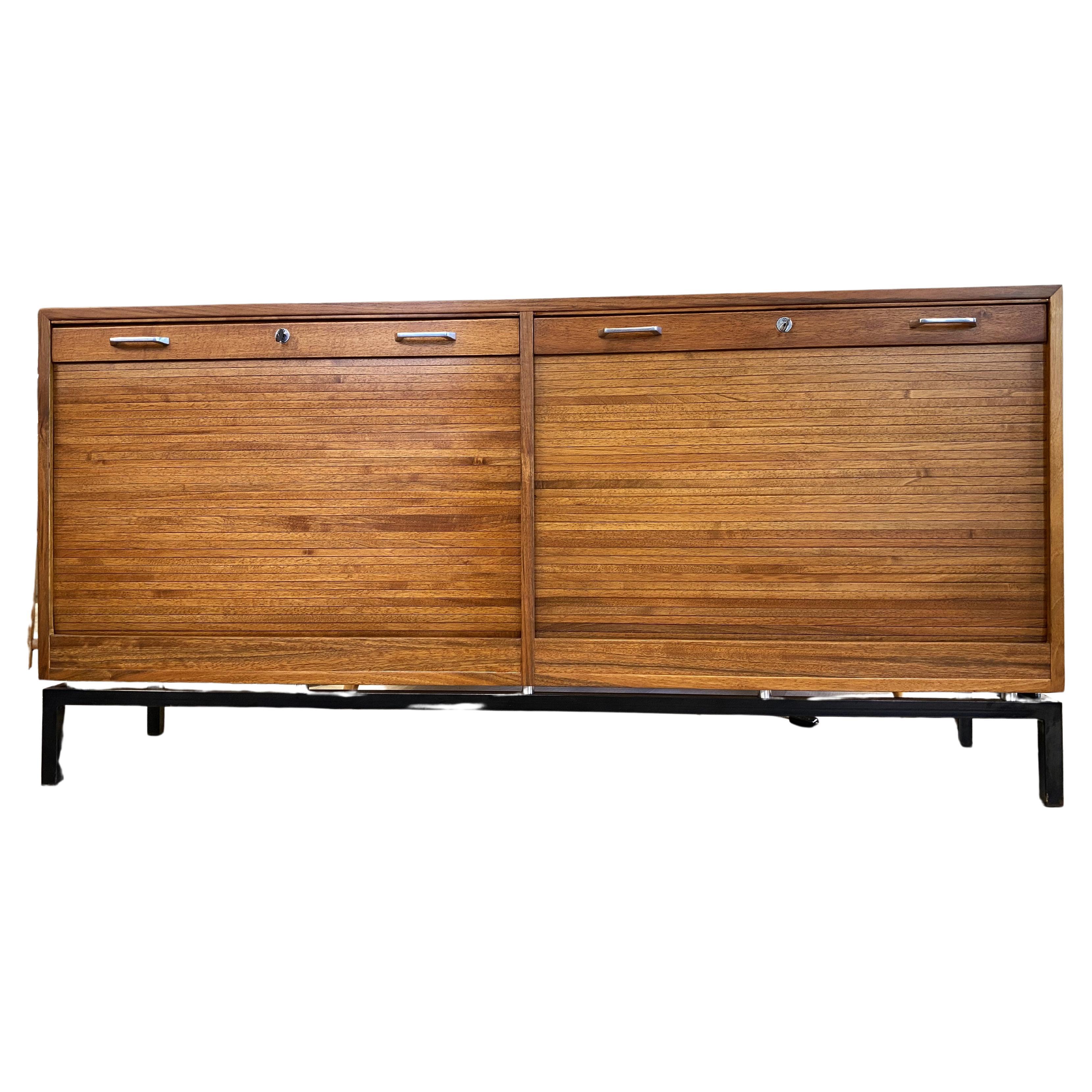 Sideboard with Roller Shutter Doors For Sale