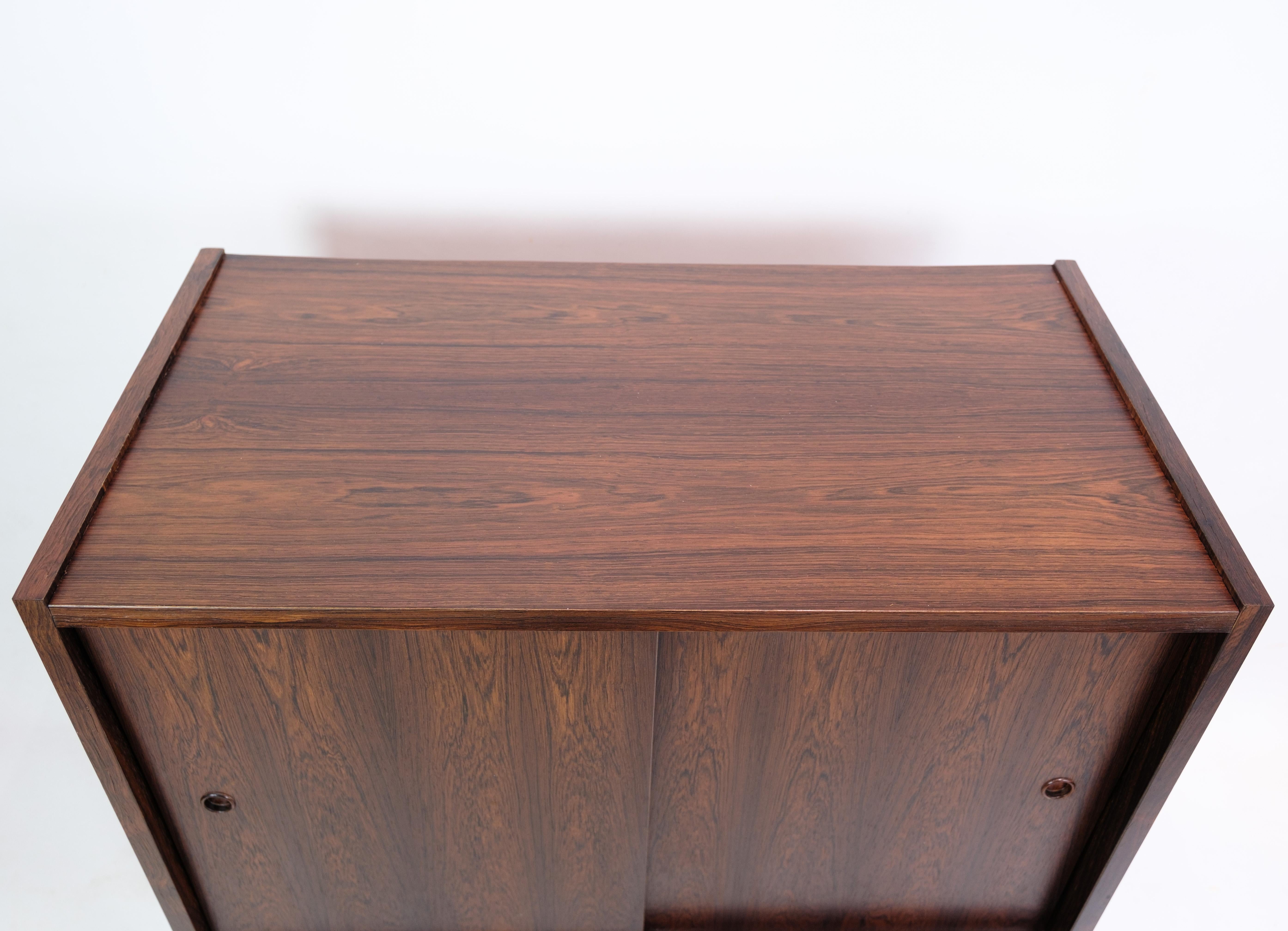 Sideboard With Shelves Made In Rosewood, Danish Design From 1960s In Good Condition For Sale In Lejre, DK
