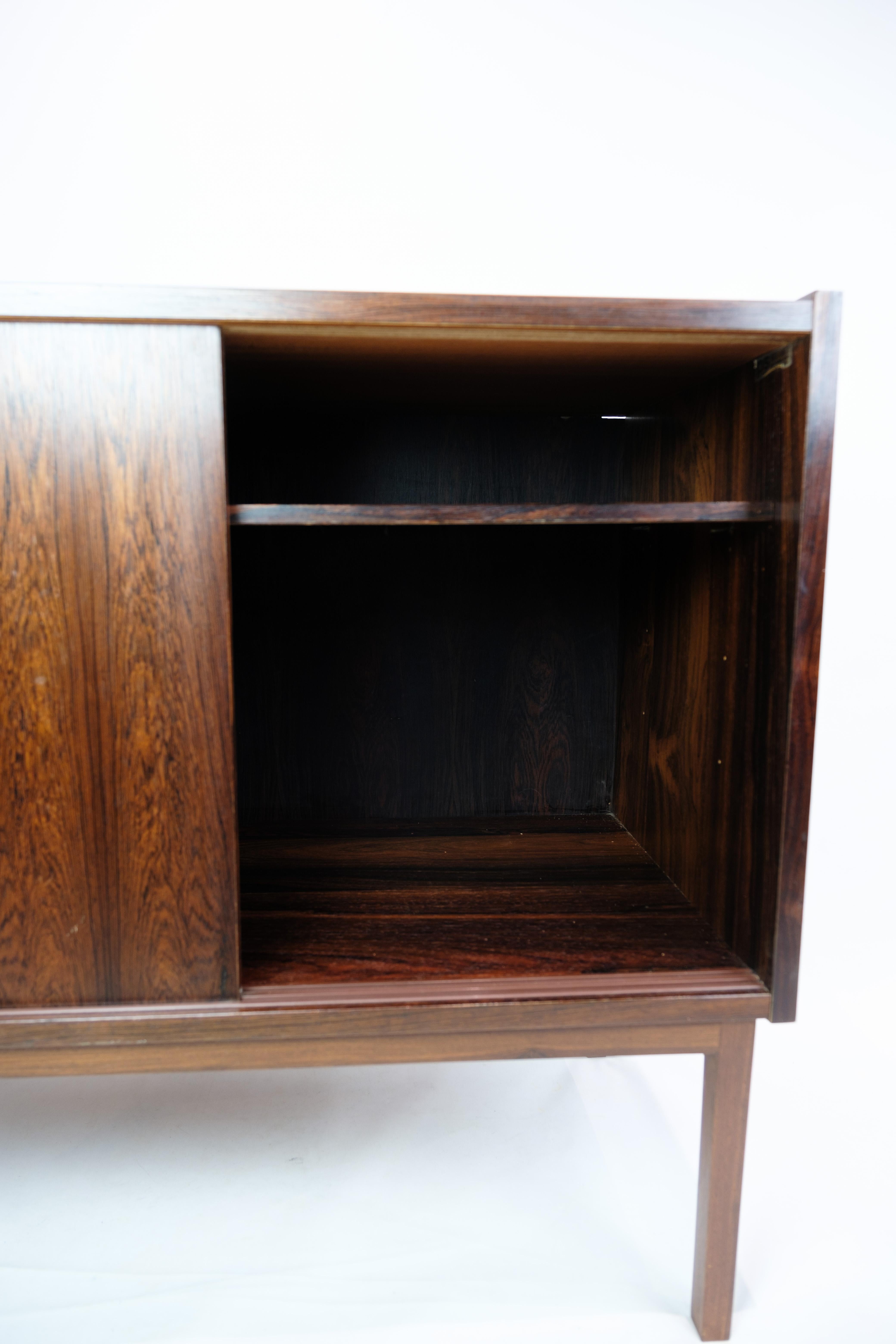 Mid-20th Century Sideboard With Shelves Made In Rosewood, Danish Design From 1960s For Sale