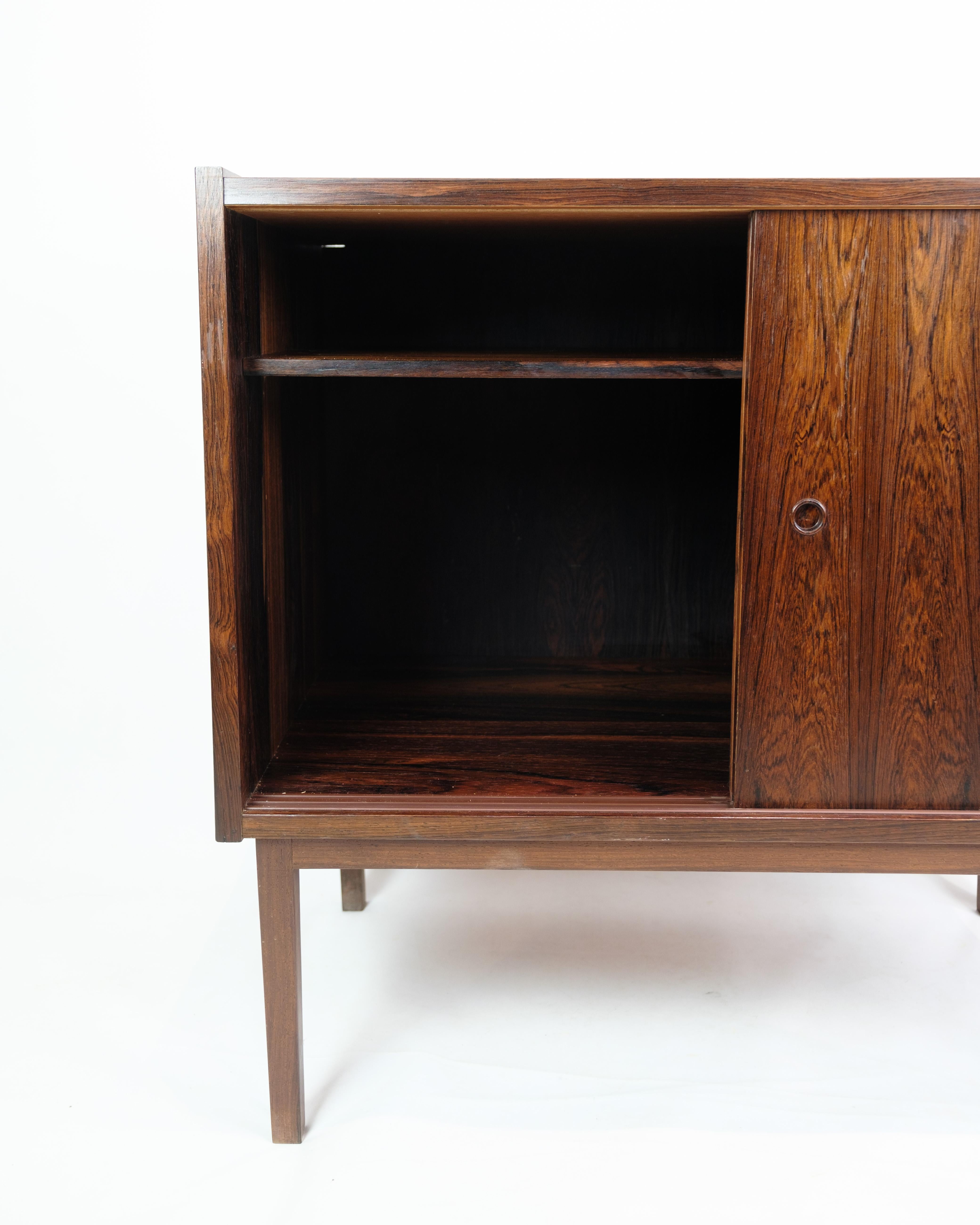 Teak Sideboard With Shelves Made In Rosewood, Danish Design From 1960s For Sale