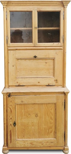 Buffet avec vitrine d'Europe centrale de 1850