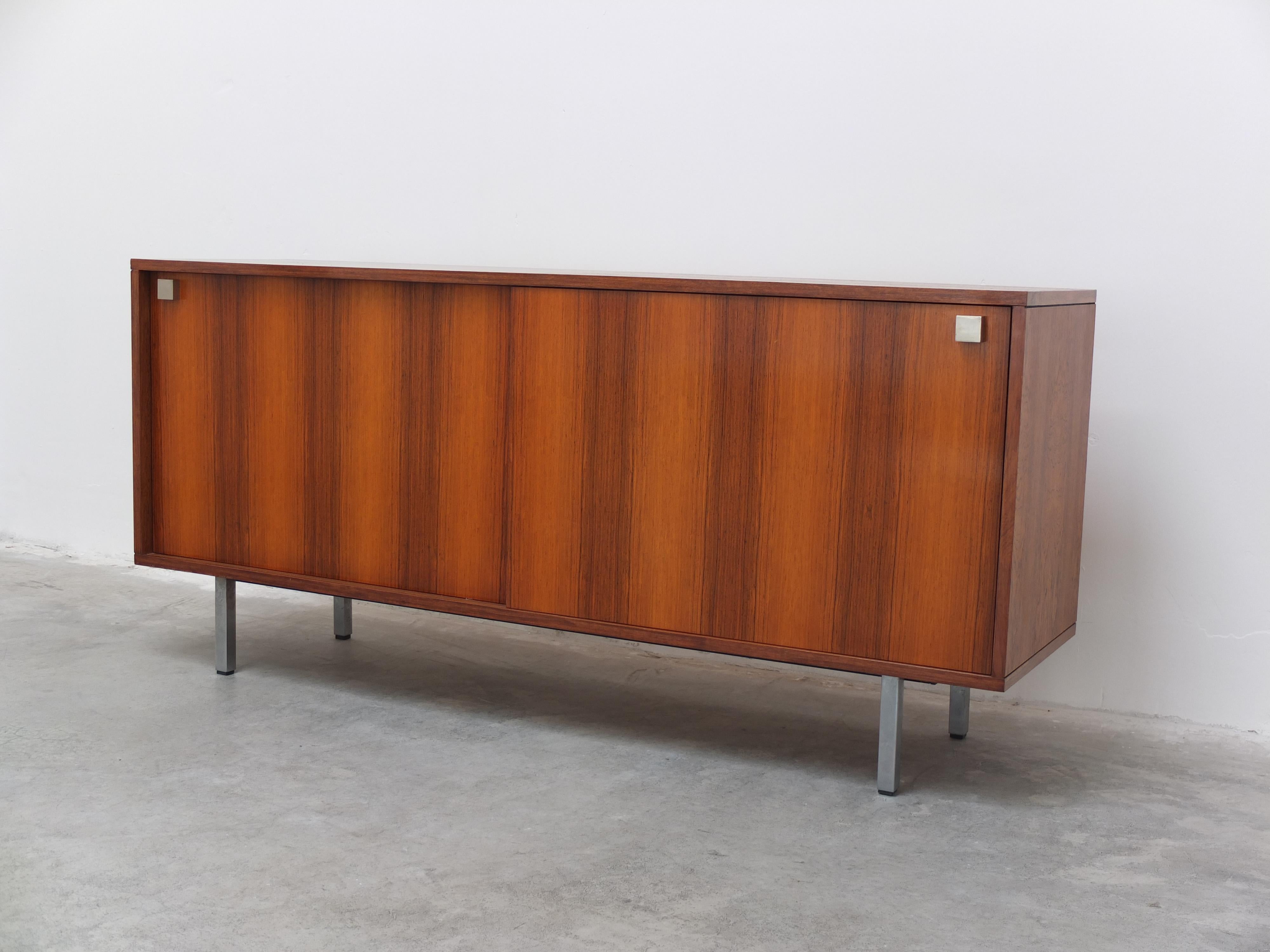 Mid-Century Modern Sideboard with Sliding Doors by Alfred Hendrickx for Belform, 1960s For Sale