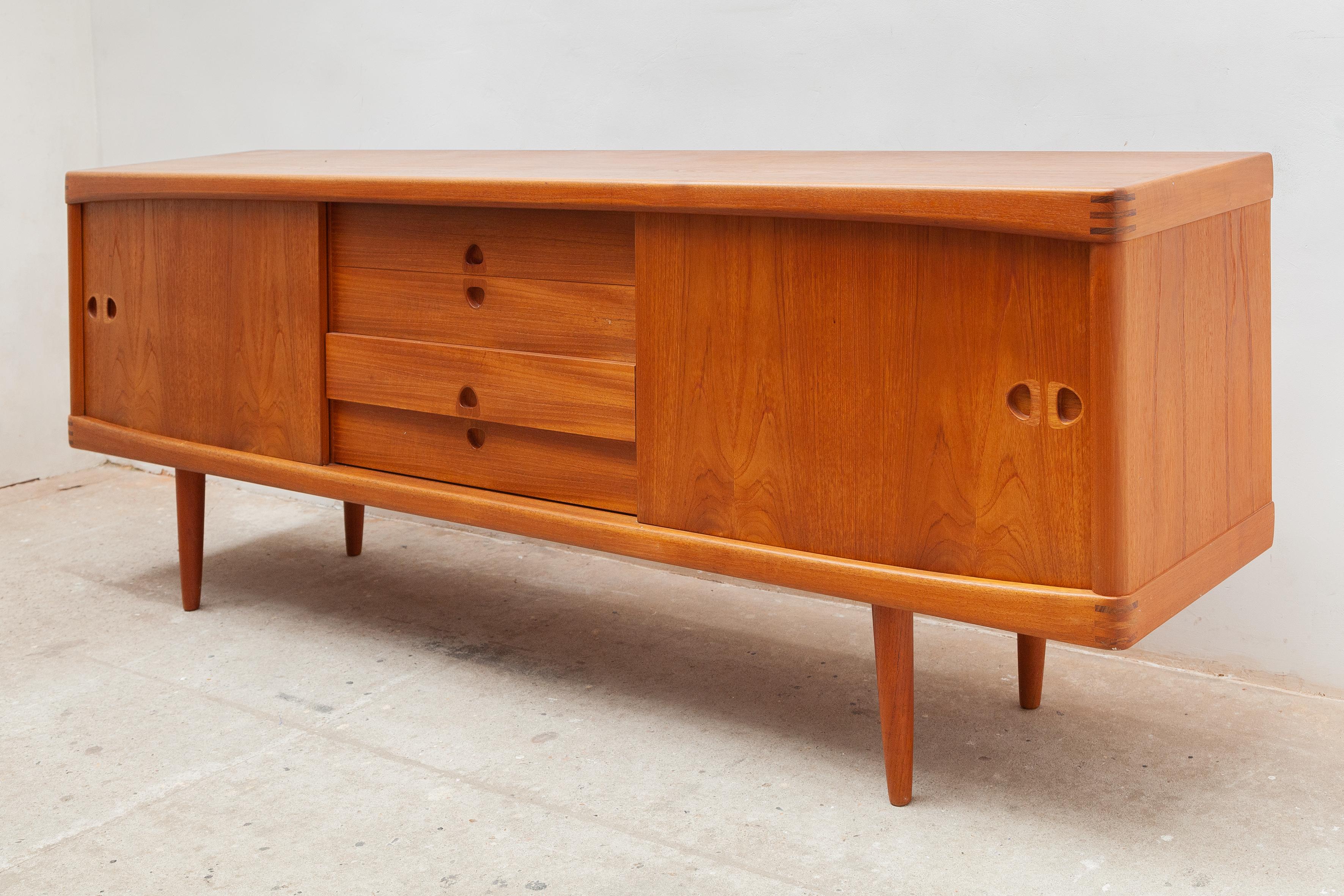 Hand-Crafted Sideboard with Sliding Doors by H. W. Klein for Bramin Møbler, 1959