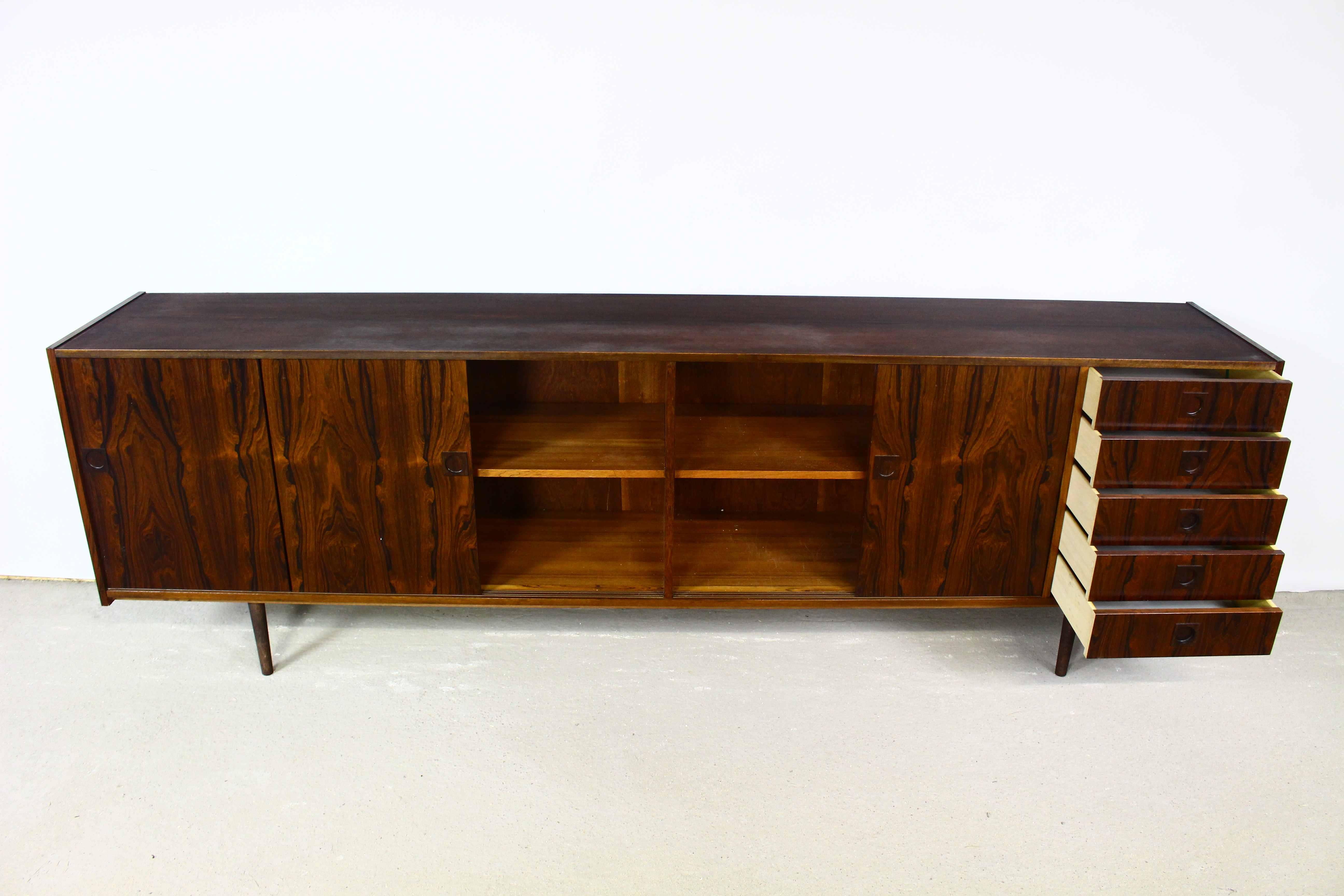 Sideboard With Sliding Doors, Denmark 1960s For Sale 3