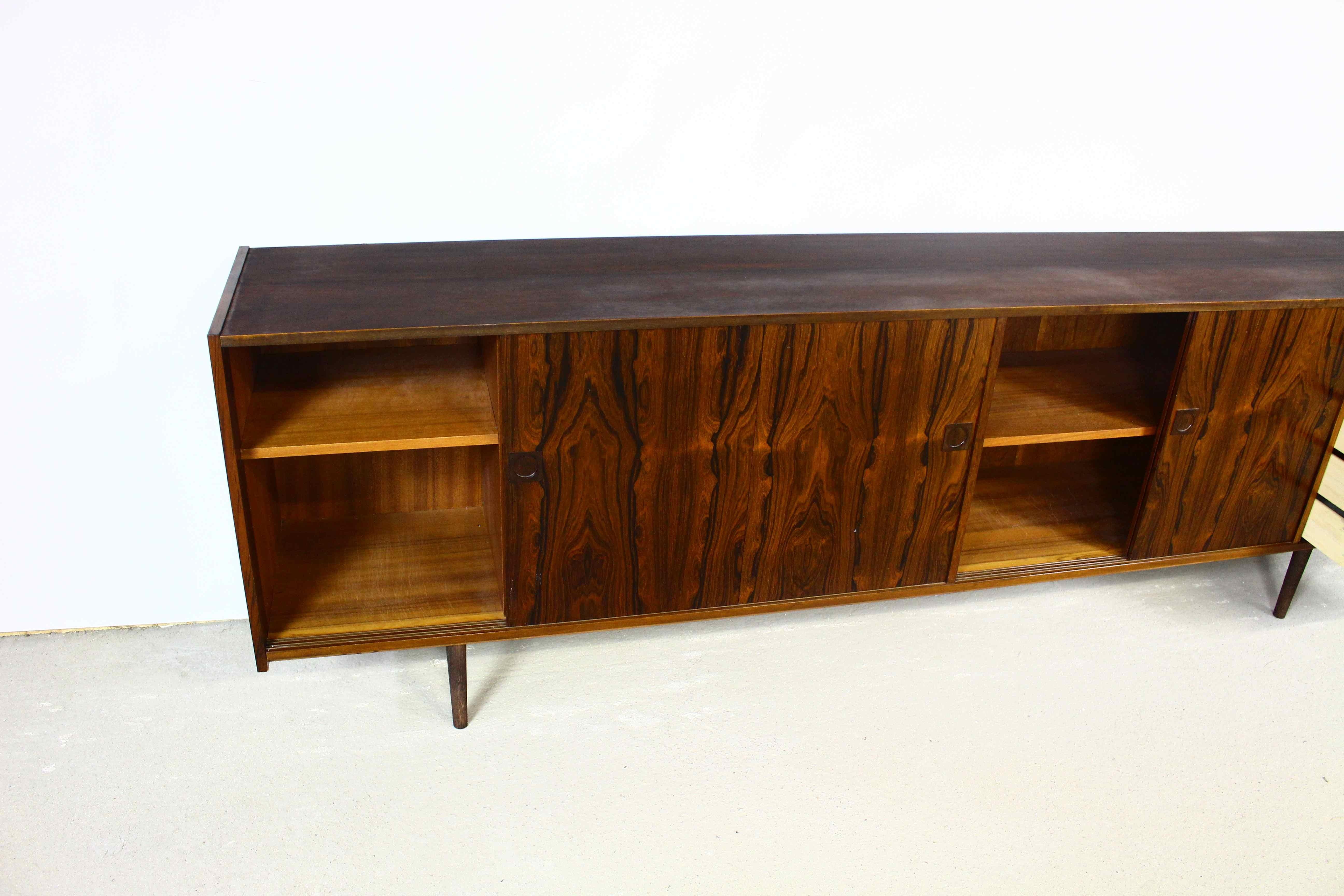 Sideboard With Sliding Doors, Denmark 1960s For Sale 4