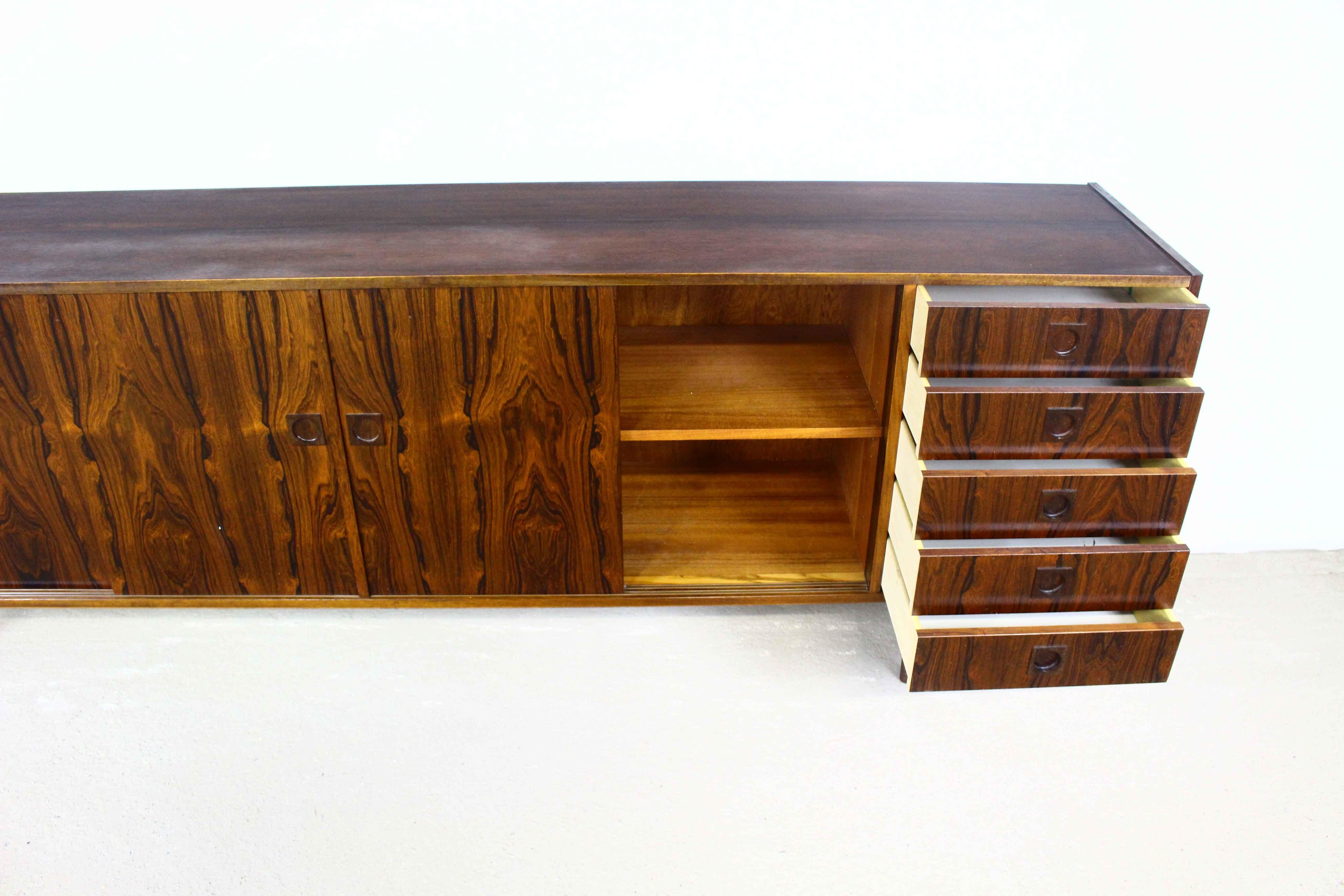 Sideboard With Sliding Doors, Denmark 1960s For Sale 2