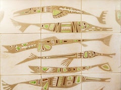 Sideboard with tiles signed By Edy Buyse for Perignem - Belgium 1950/60s