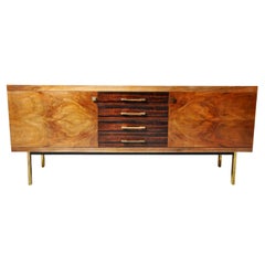 Sideboard with Walnut Burl and Four Drawers 