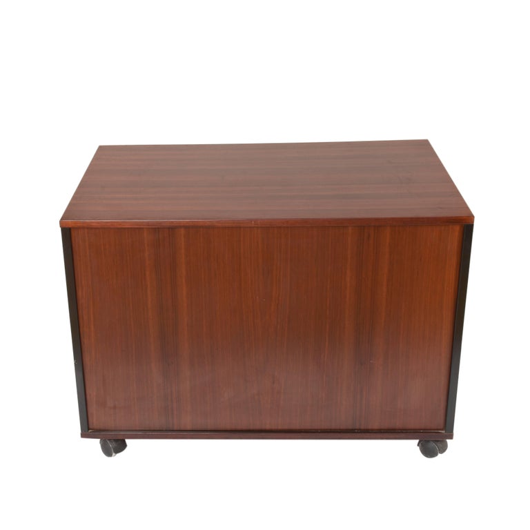Sideboard With Wheels Sliding Door Credenza Di Ico Parisi For Mim