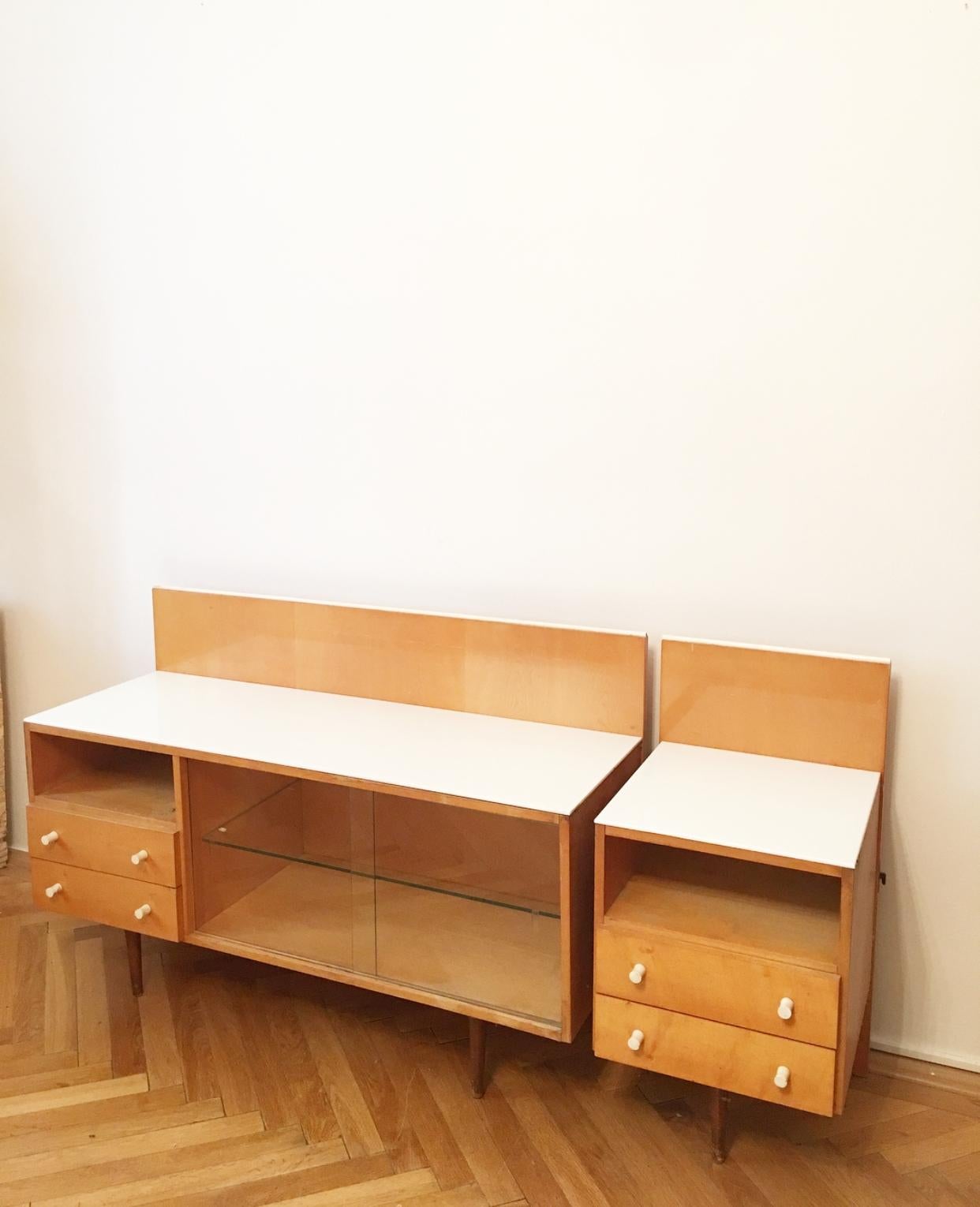 Mid-Century Modern Sideboards by Mojmir Pozar for UP Zavody, 1960s For Sale
