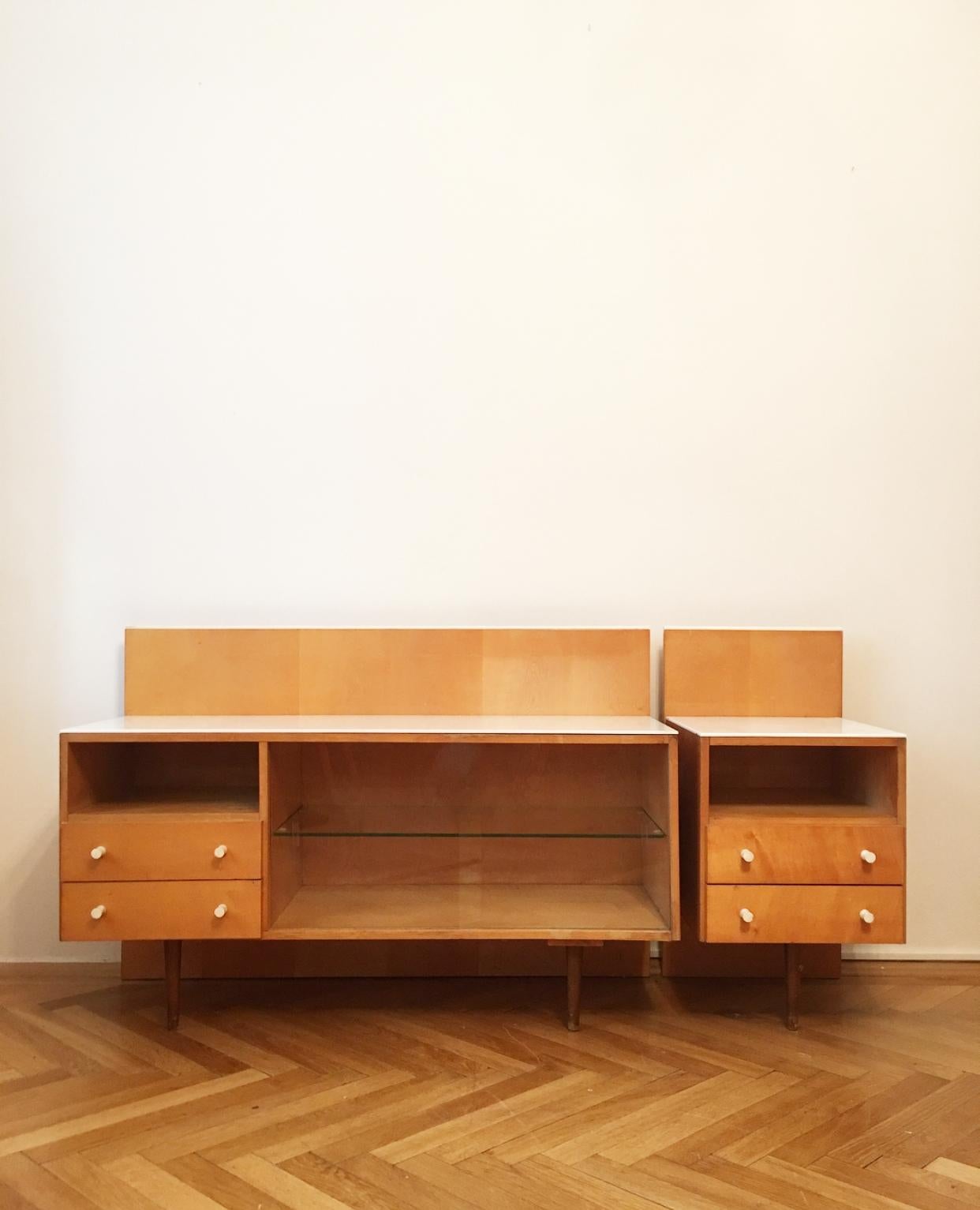 Czech Sideboards by Mojmir Pozar for UP Zavody, 1960s For Sale